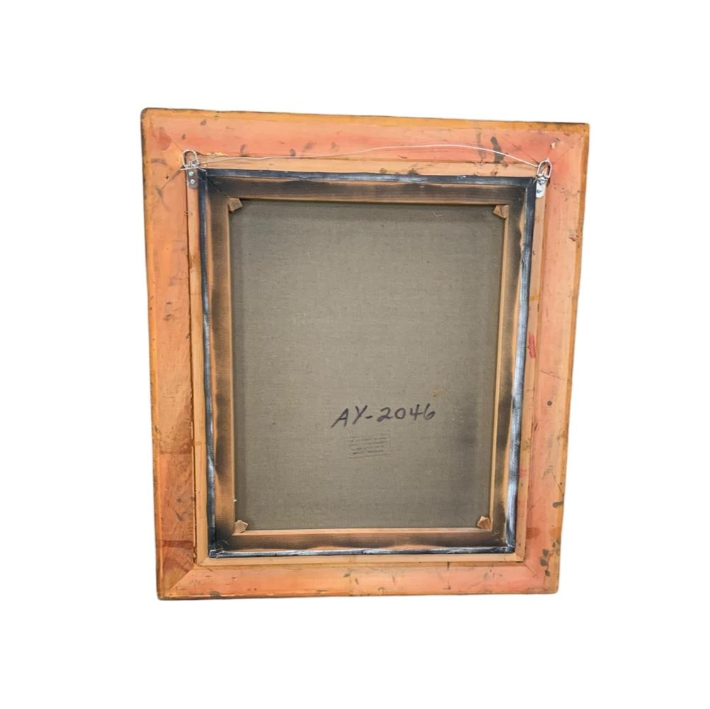 Vintage Signed Romantic Landscape Oil Painting in Ornate Gilt Frame - 2