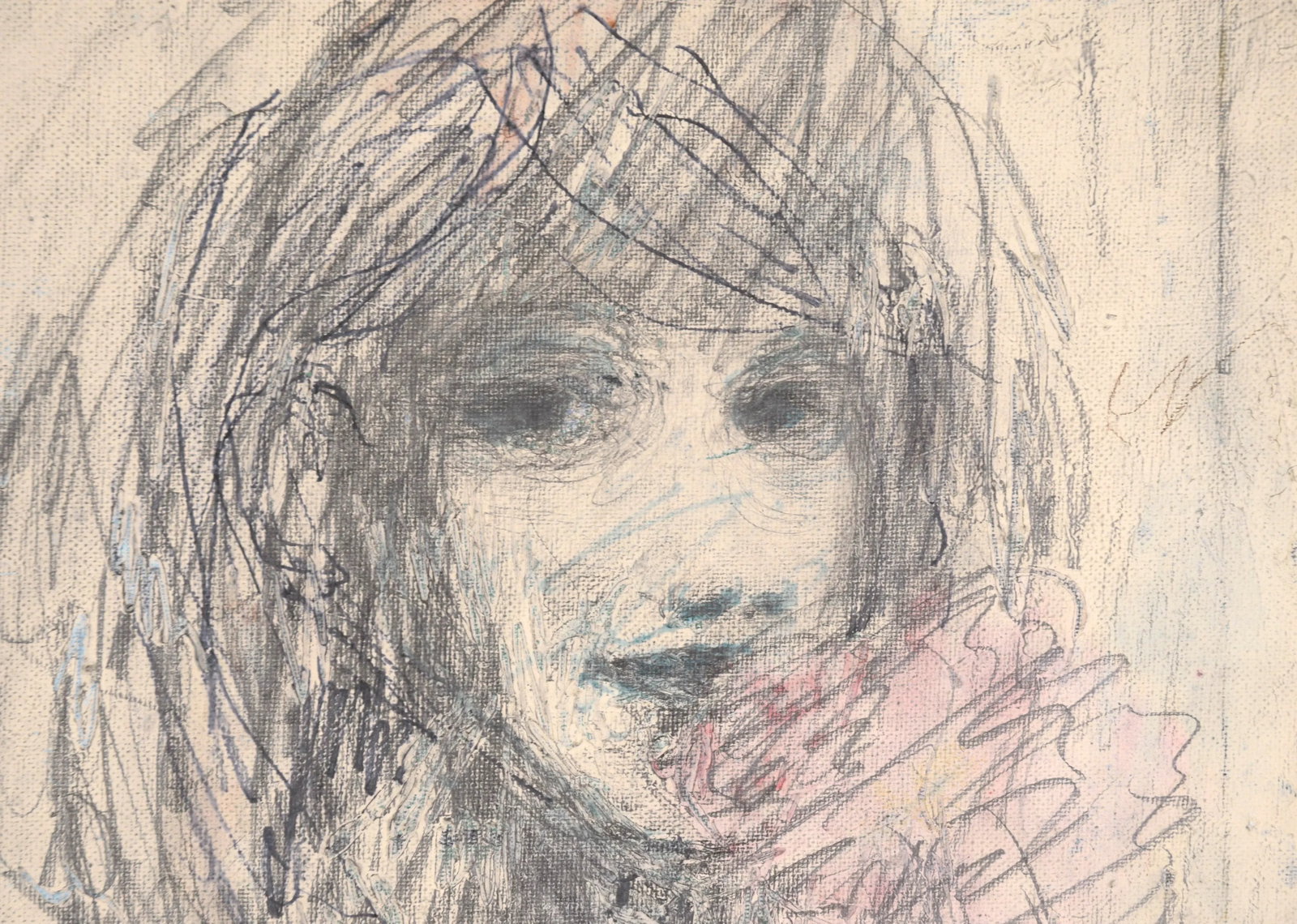 Contemporary Abstracted Portrait of a Girl With a Flower - 4