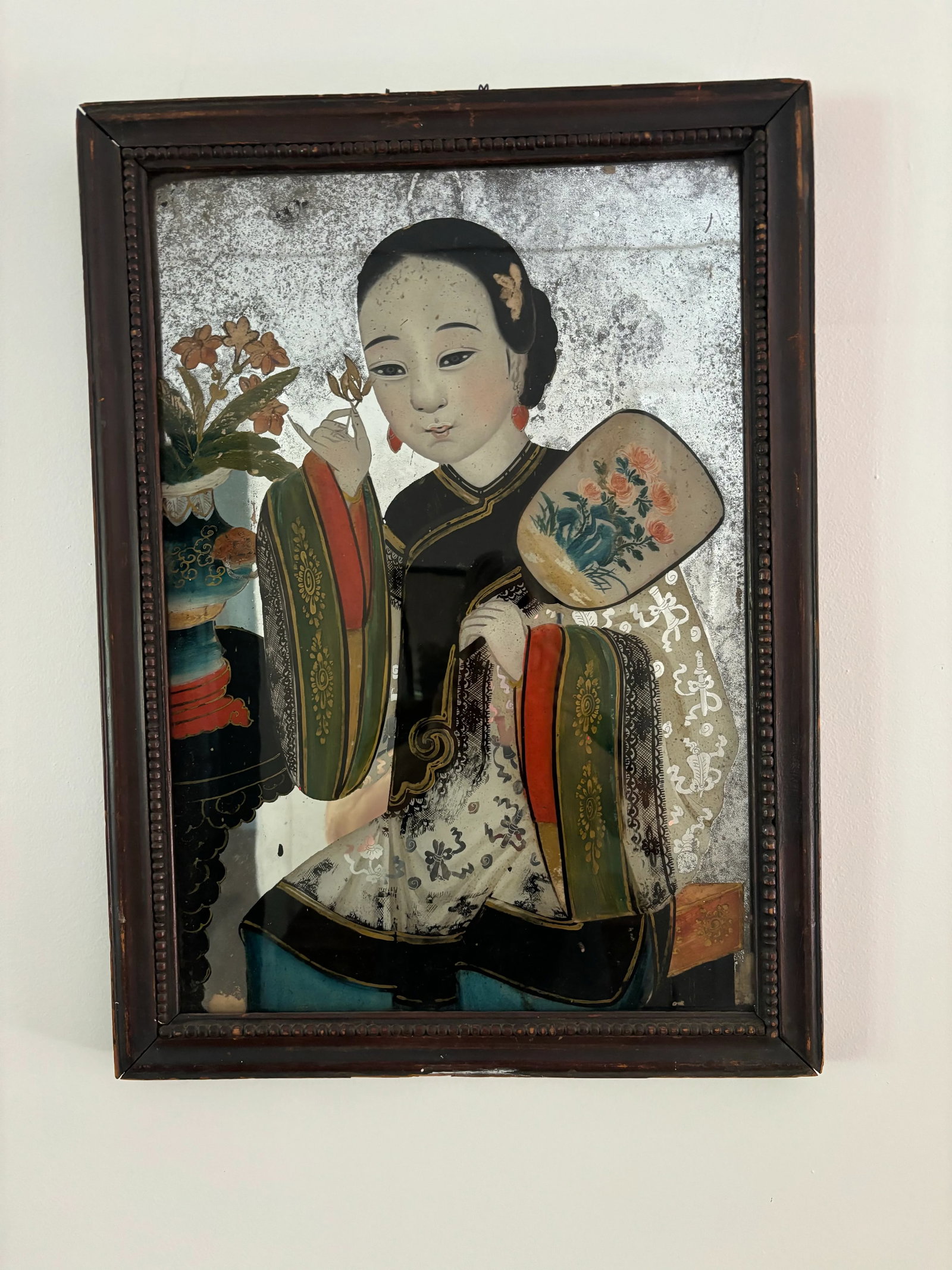 19th Century Reverse Chinese Portrait Paintings. A Pair - 3