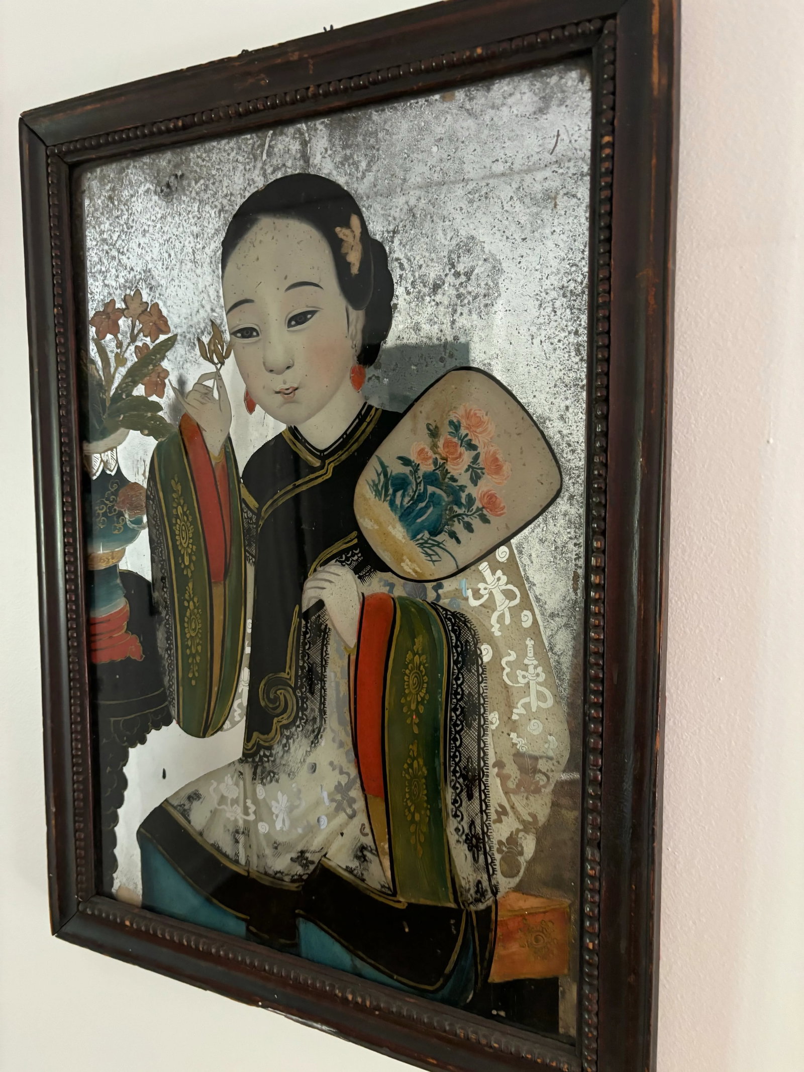 19th Century Reverse Chinese Portrait Paintings. A Pair - 5