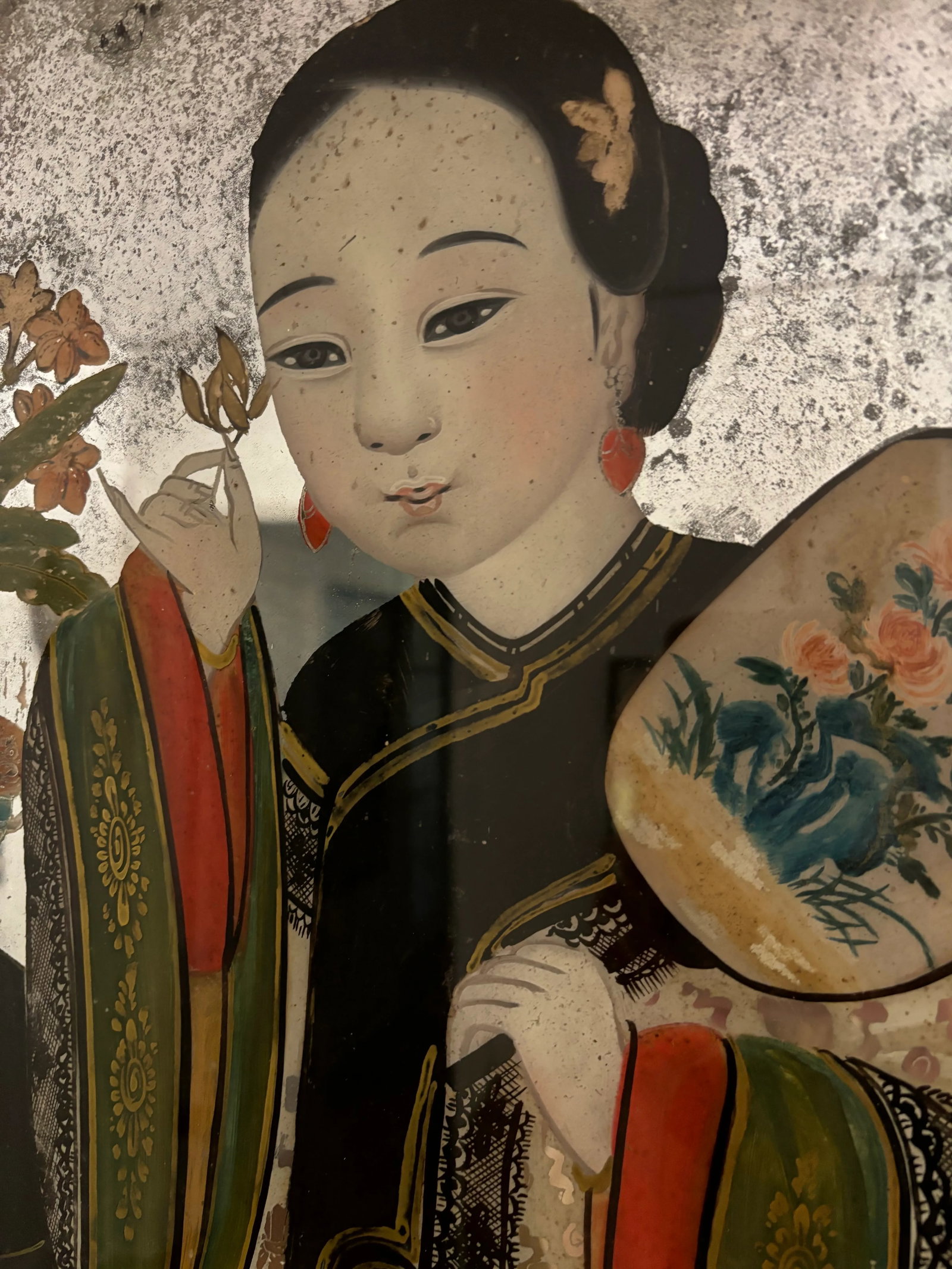 19th Century Reverse Chinese Portrait Paintings. A Pair - 6
