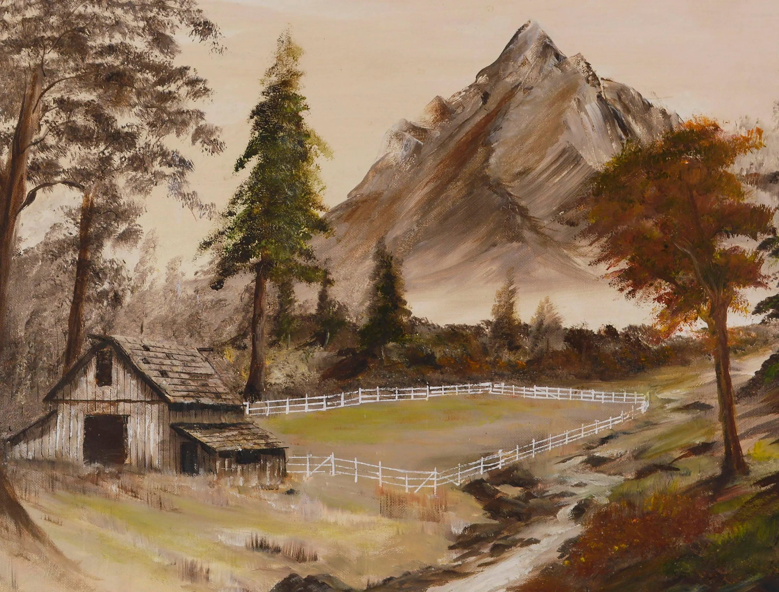 Mountain Farm Landscape by Al Jones - 2