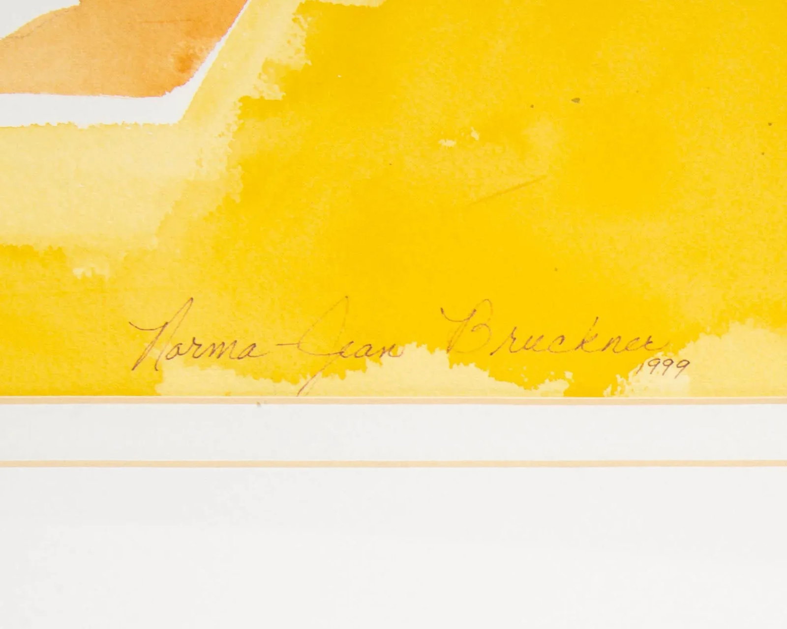 1999 Abstract Watercolor of Palm Trees by Norma Jean Bruckner - 6