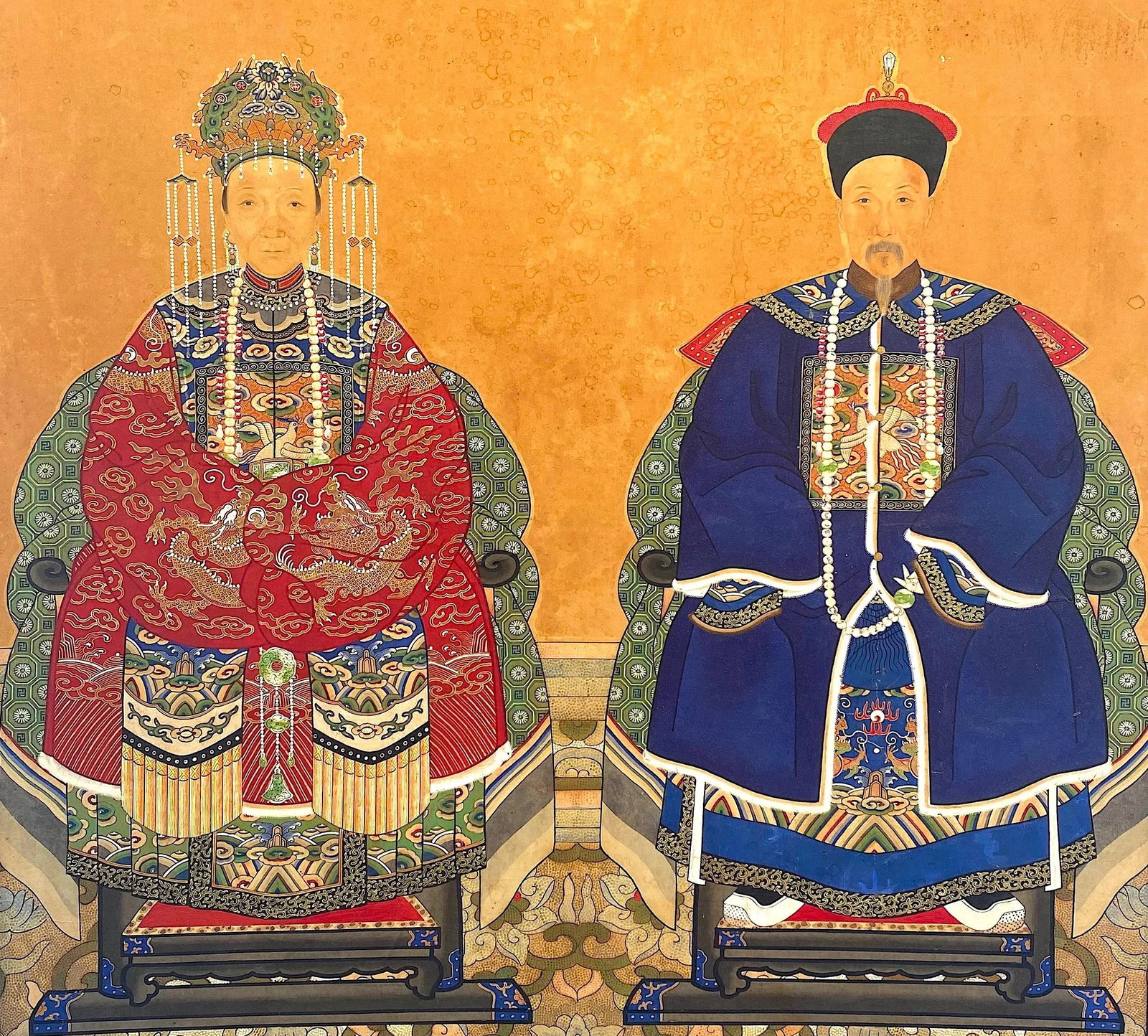Large Antique Chinese Ancestor Painting - 2