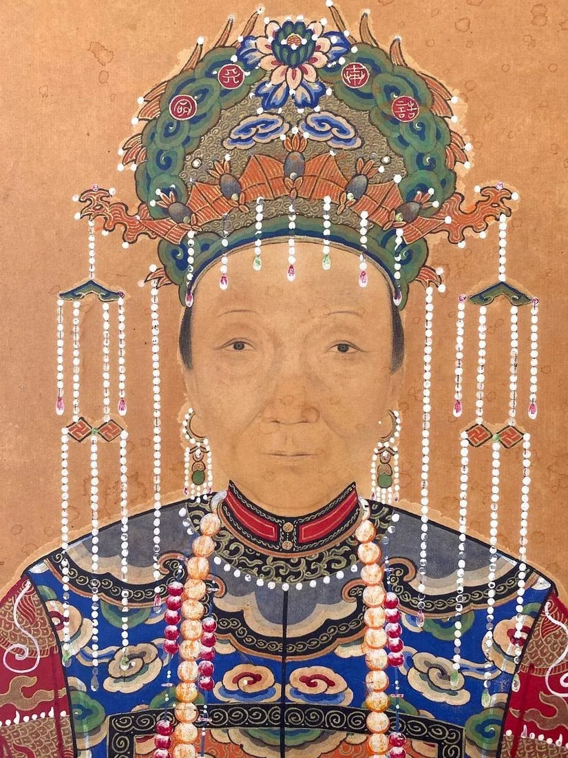 Large Antique Chinese Ancestor Painting - 4