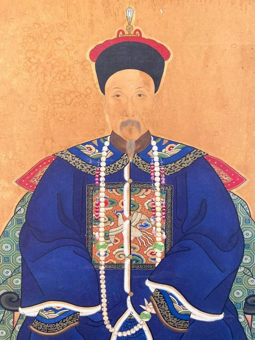Large Antique Chinese Ancestor Painting - 6