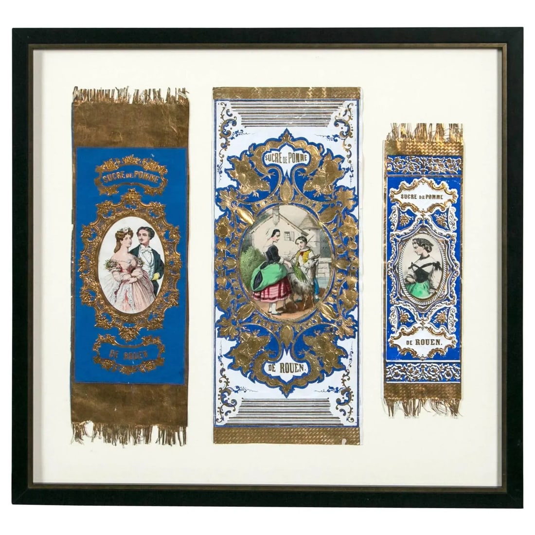 Antique Advertising or Display Banners "Sucre De Pomme," France, Circa 1880 - 5