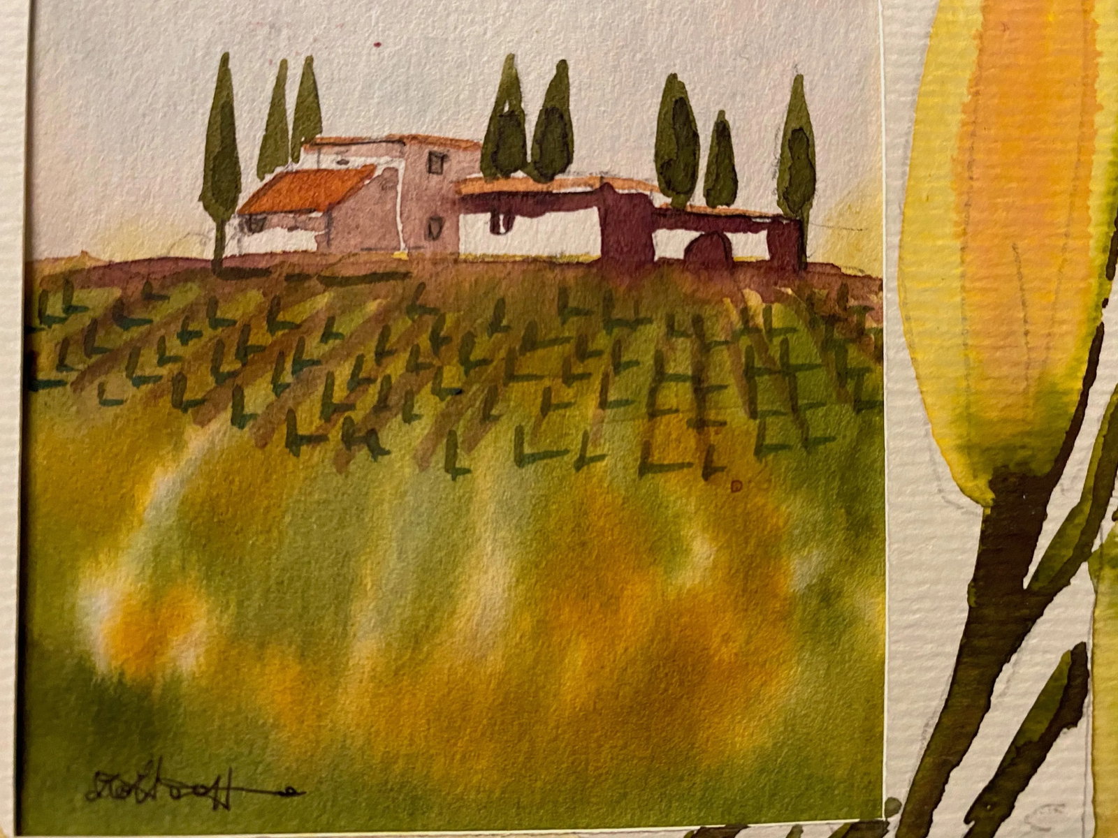 Tuscan Watercolors - A Pair - 2