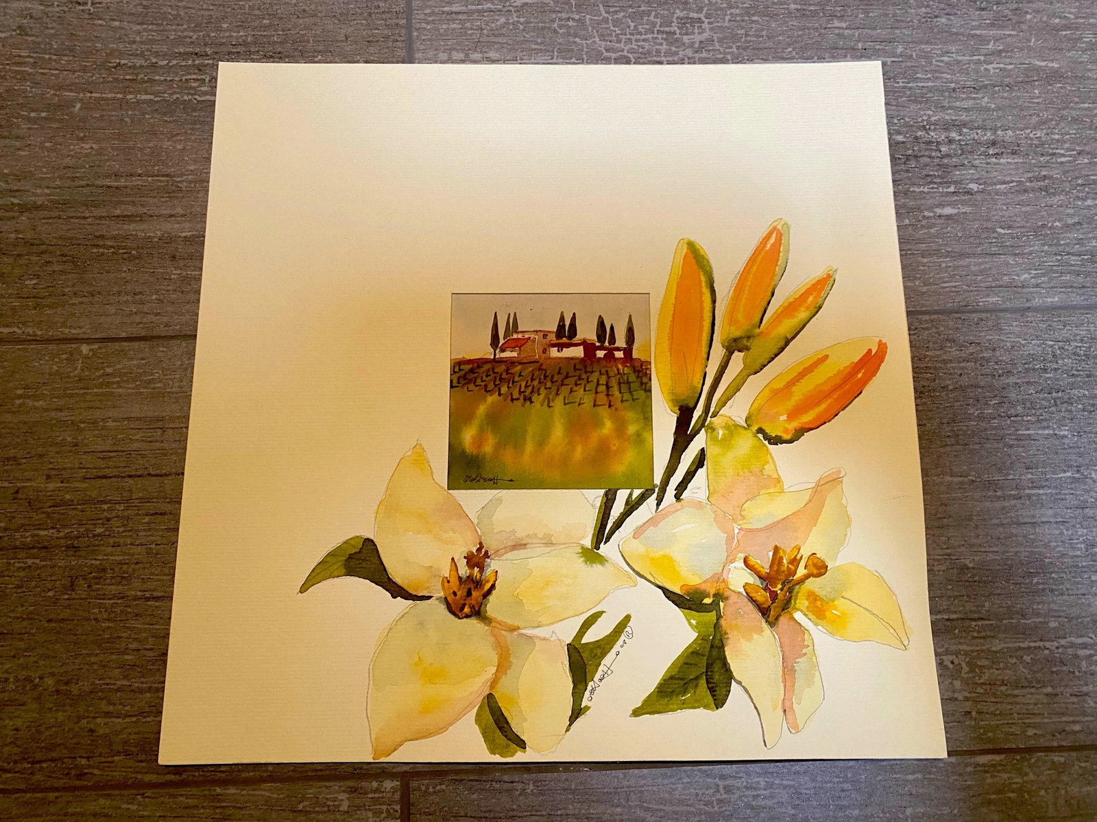 Tuscan Watercolors - A Pair - 5