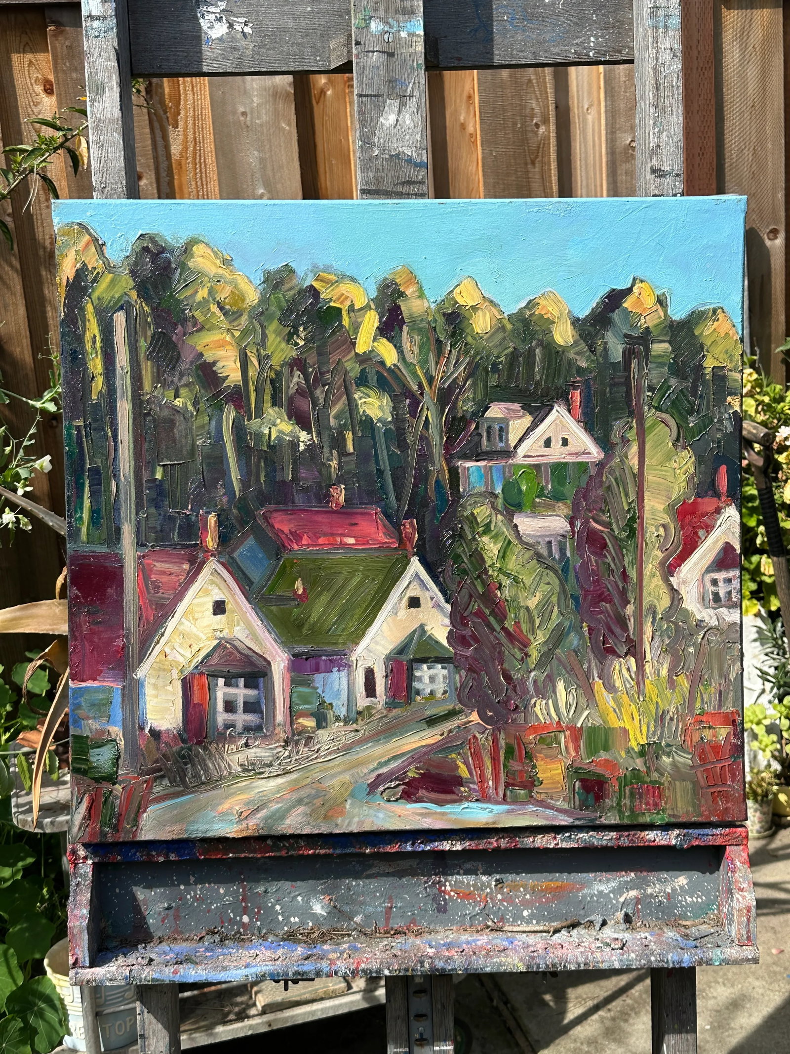 Expressionist California Plein Air Original Oil Painting - 2