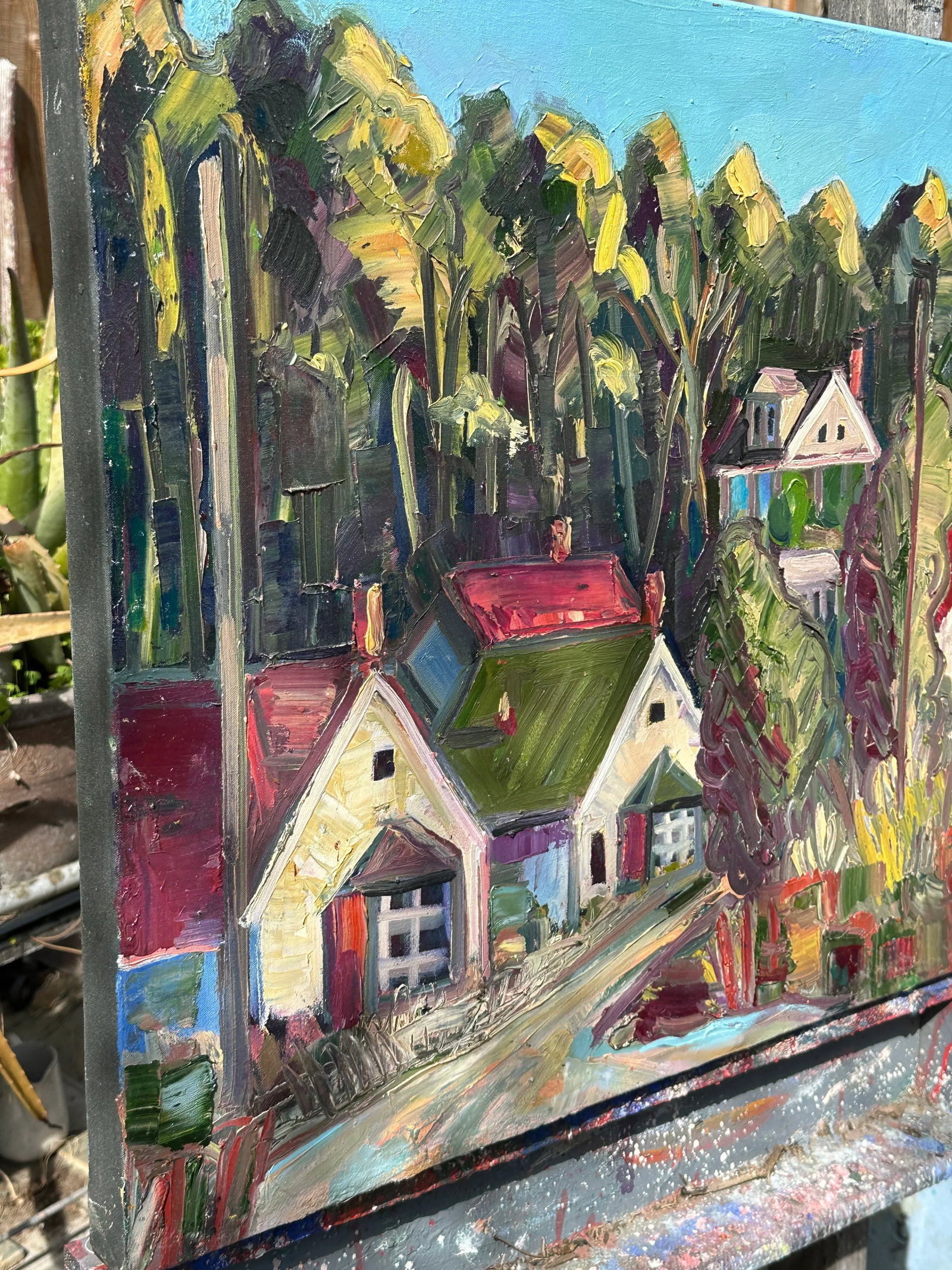 Expressionist California Plein Air Original Oil Painting - 8