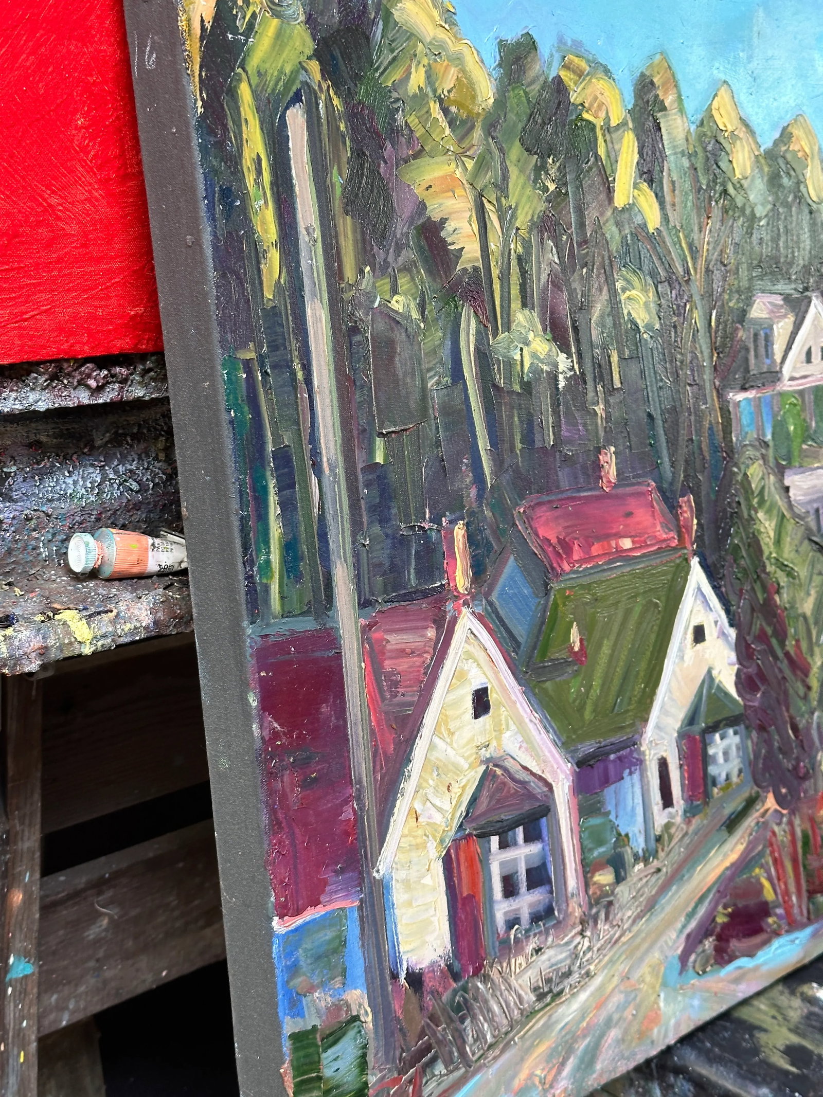 Expressionist California Plein Air Original Oil Painting - 9