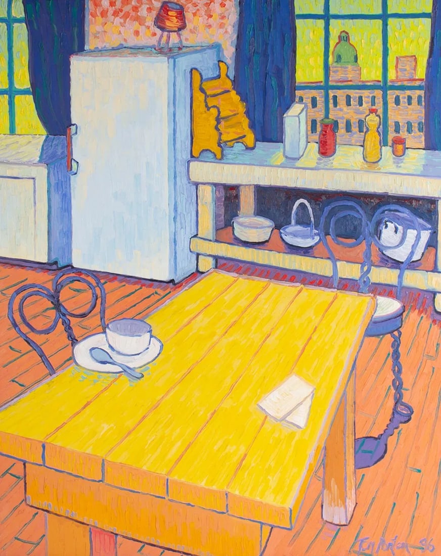 1996 "Studio" Oil on Board Painting by Tom Porter - 2