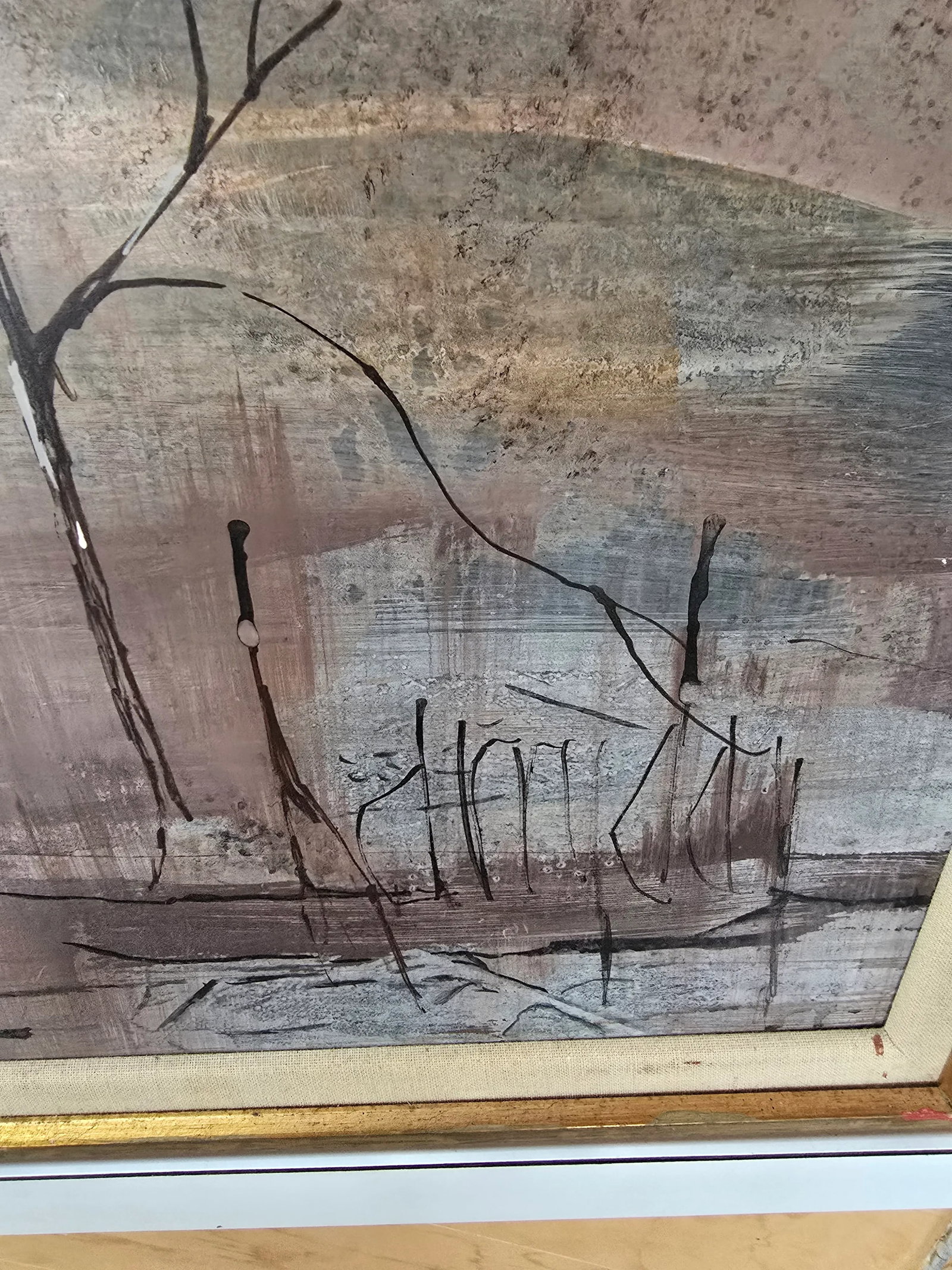 1970s Vintage Mid Century Signed Impressionist Painting Autumn - 2