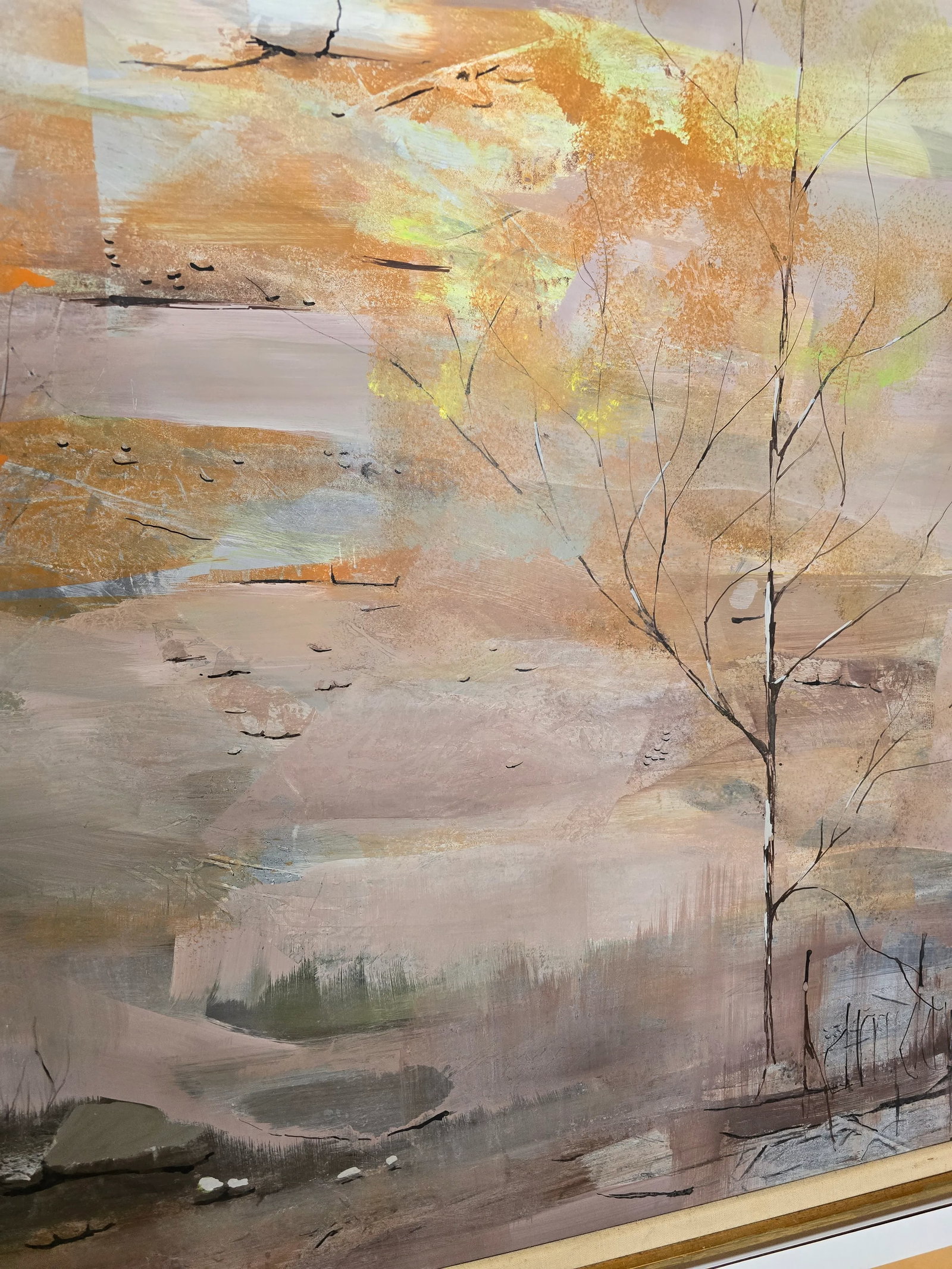 1970s Vintage Mid Century Signed Impressionist Painting Autumn - 4
