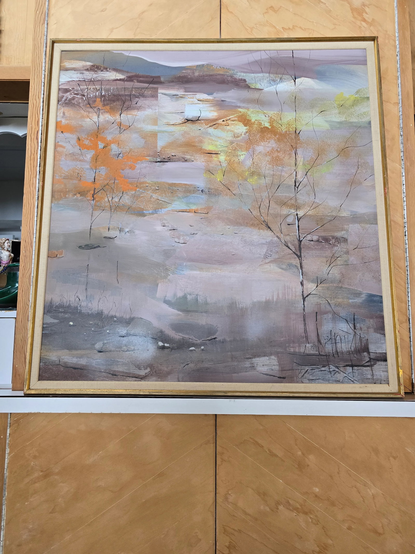 1970s Vintage Mid Century Signed Impressionist Painting Autumn - 5