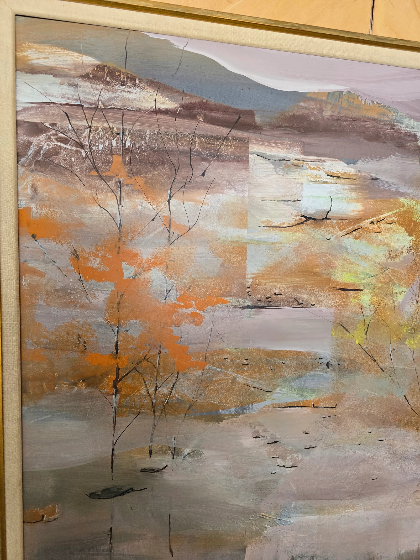 1970s Vintage Mid Century Signed Impressionist Painting Autumn - 7