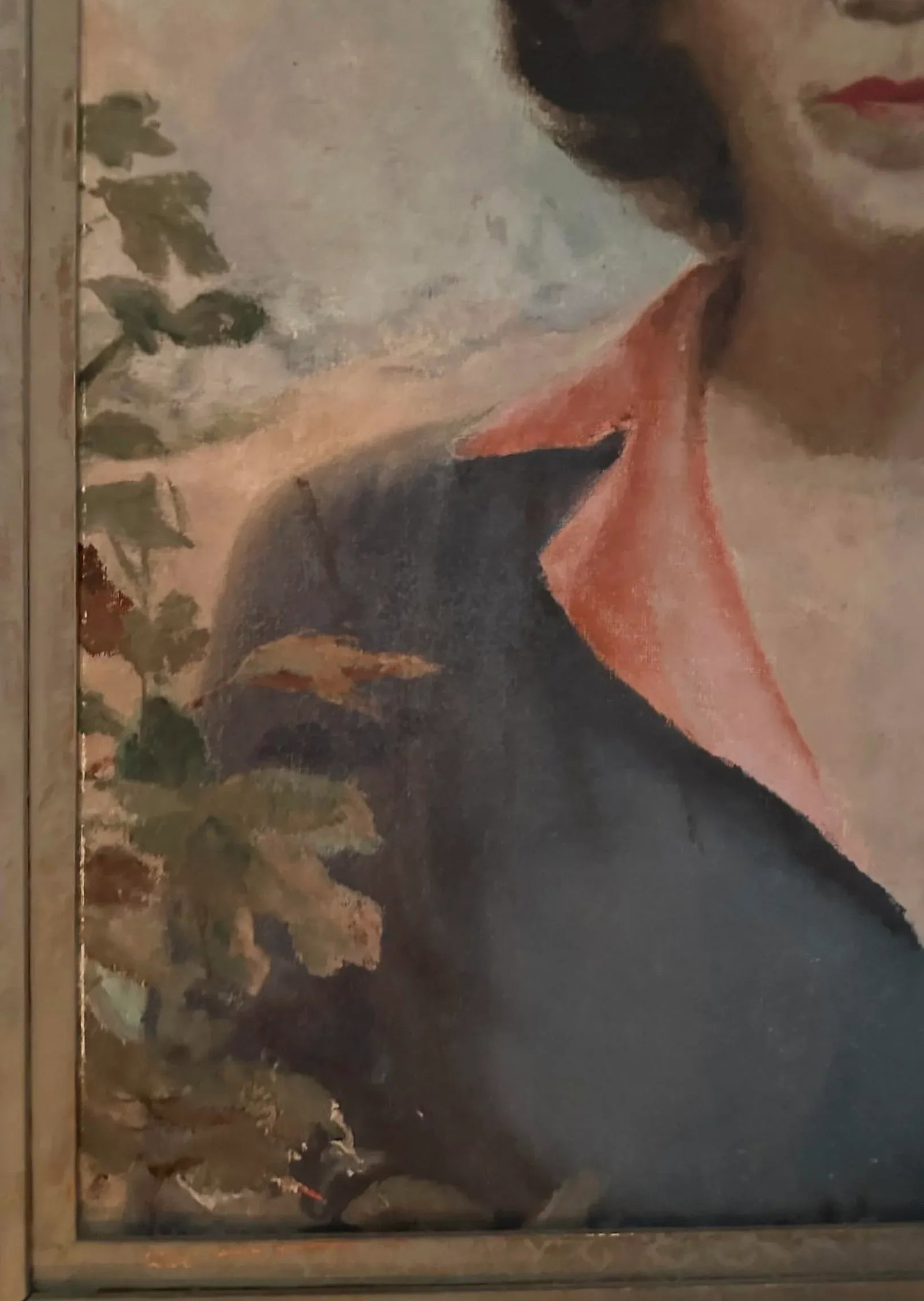 Antique Oil on Board Estate Portrait Painting of Lady / Woman in a Desert Landscape by Spanish Artis - 3