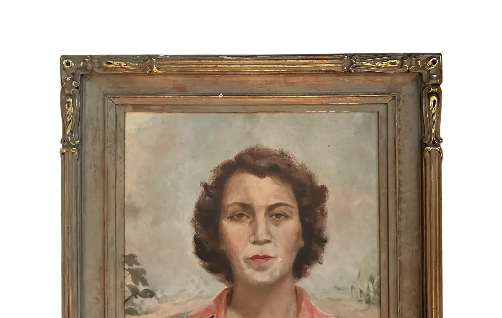 Antique Oil on Board Estate Portrait Painting of Lady / Woman in a Desert Landscape by Spanish Artis - 4