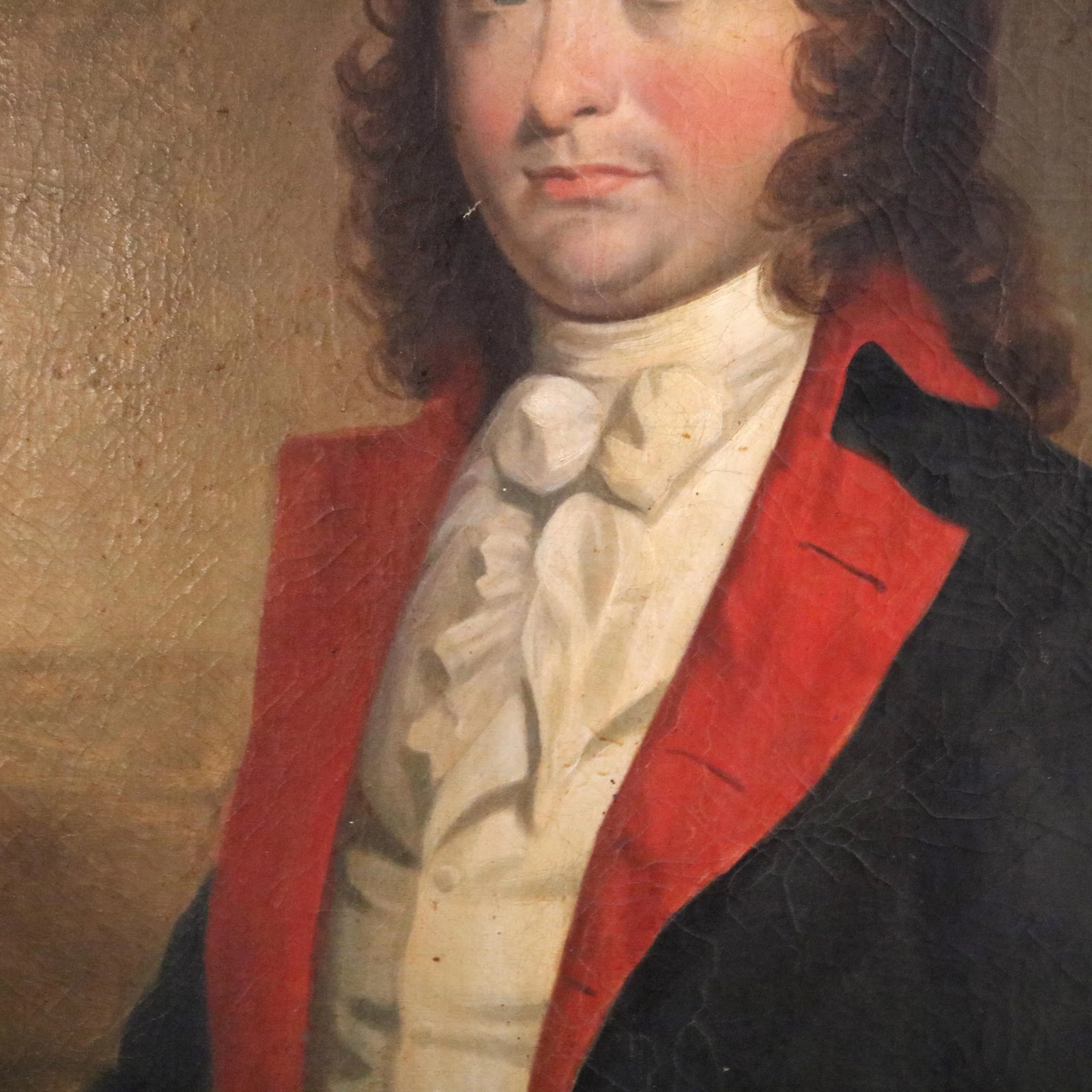 Antique Oil on Canvas Laid on Board Portrait of a Gentleman Early 19thC - 3