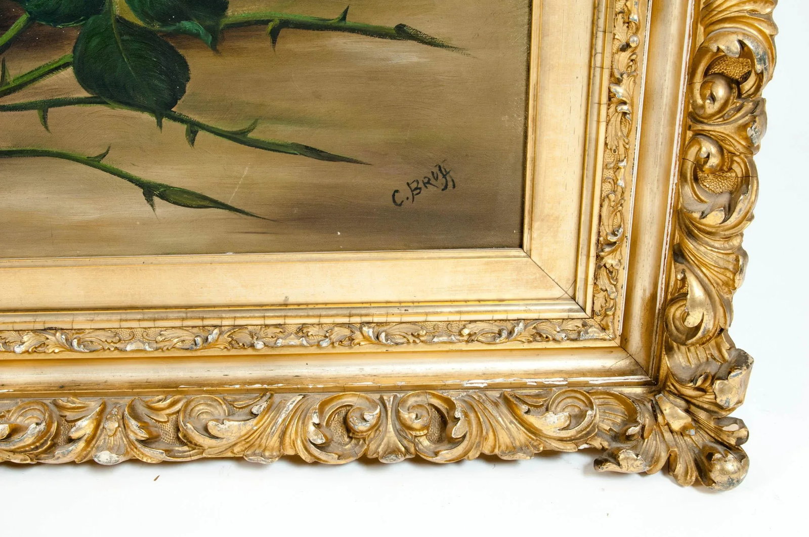 Giltwood Frame Oil / Canvas Painting - 7