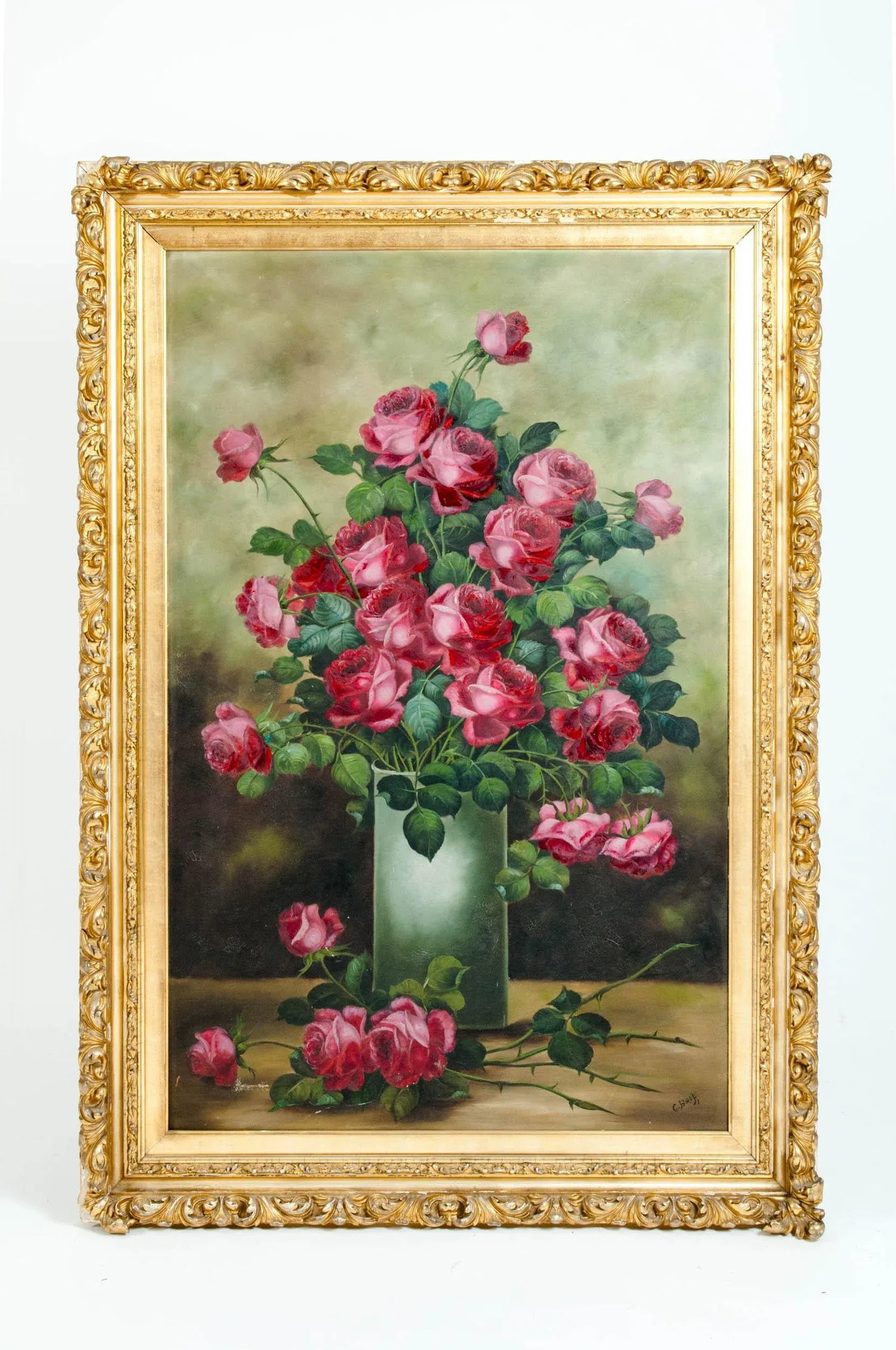 Giltwood Frame Oil / Canvas Painting - 8