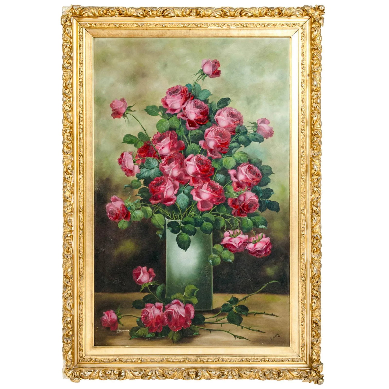 Giltwood Frame Oil / Canvas Painting - 9
