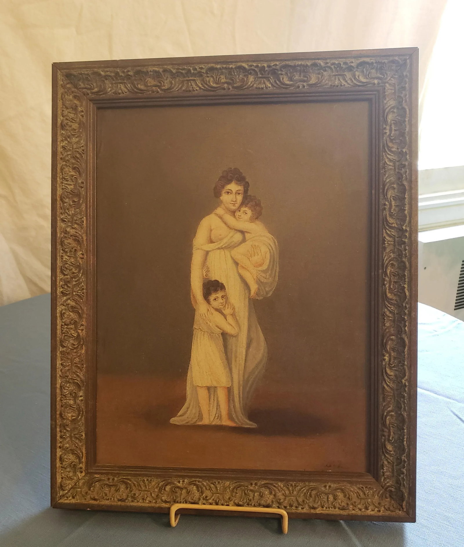 1800 Neoclassic Oil on Canvas Painting, Framed - 4