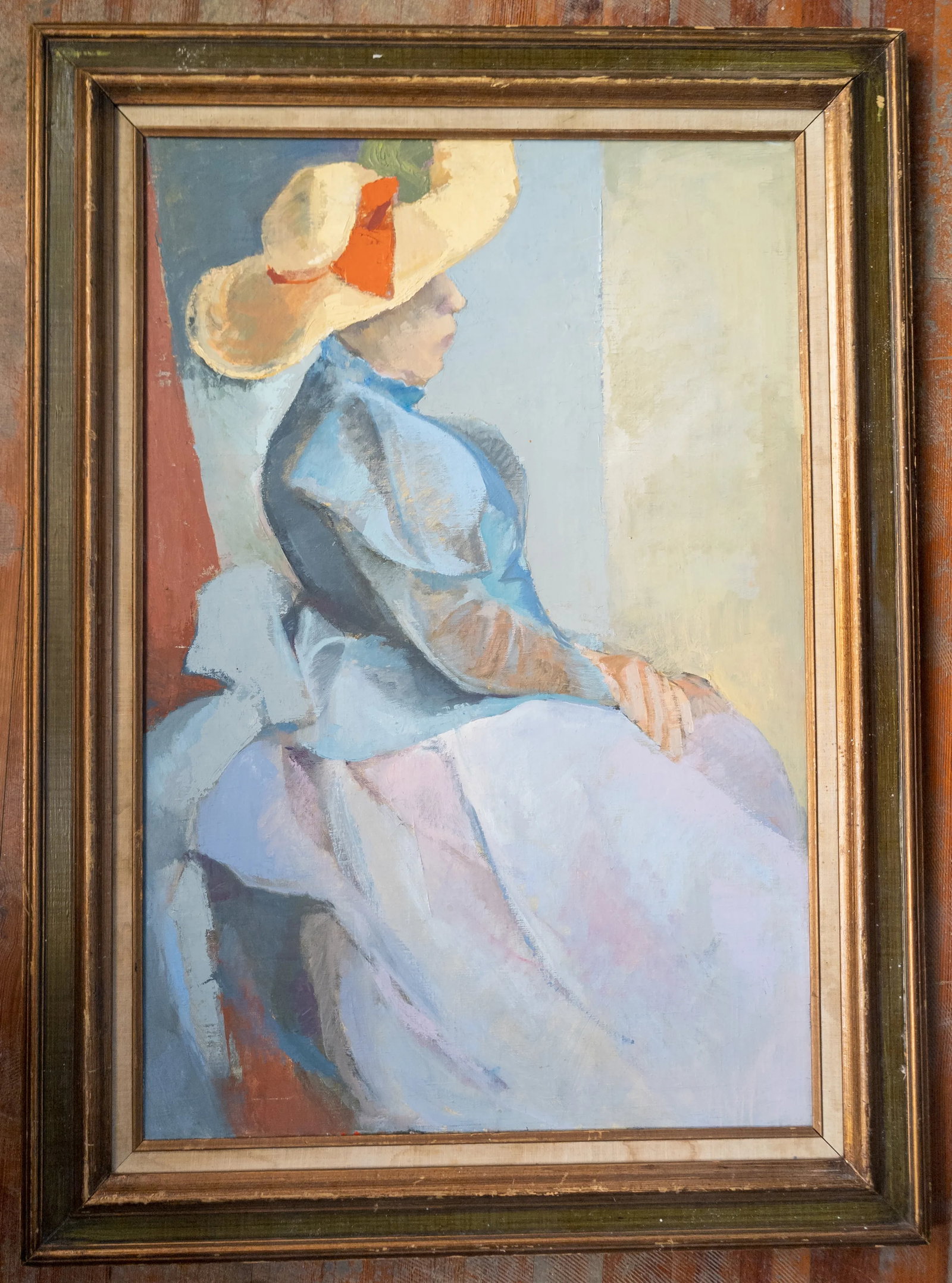 Mid-Century Modern American Impressionist Cubist Portrait of a Lady - 2