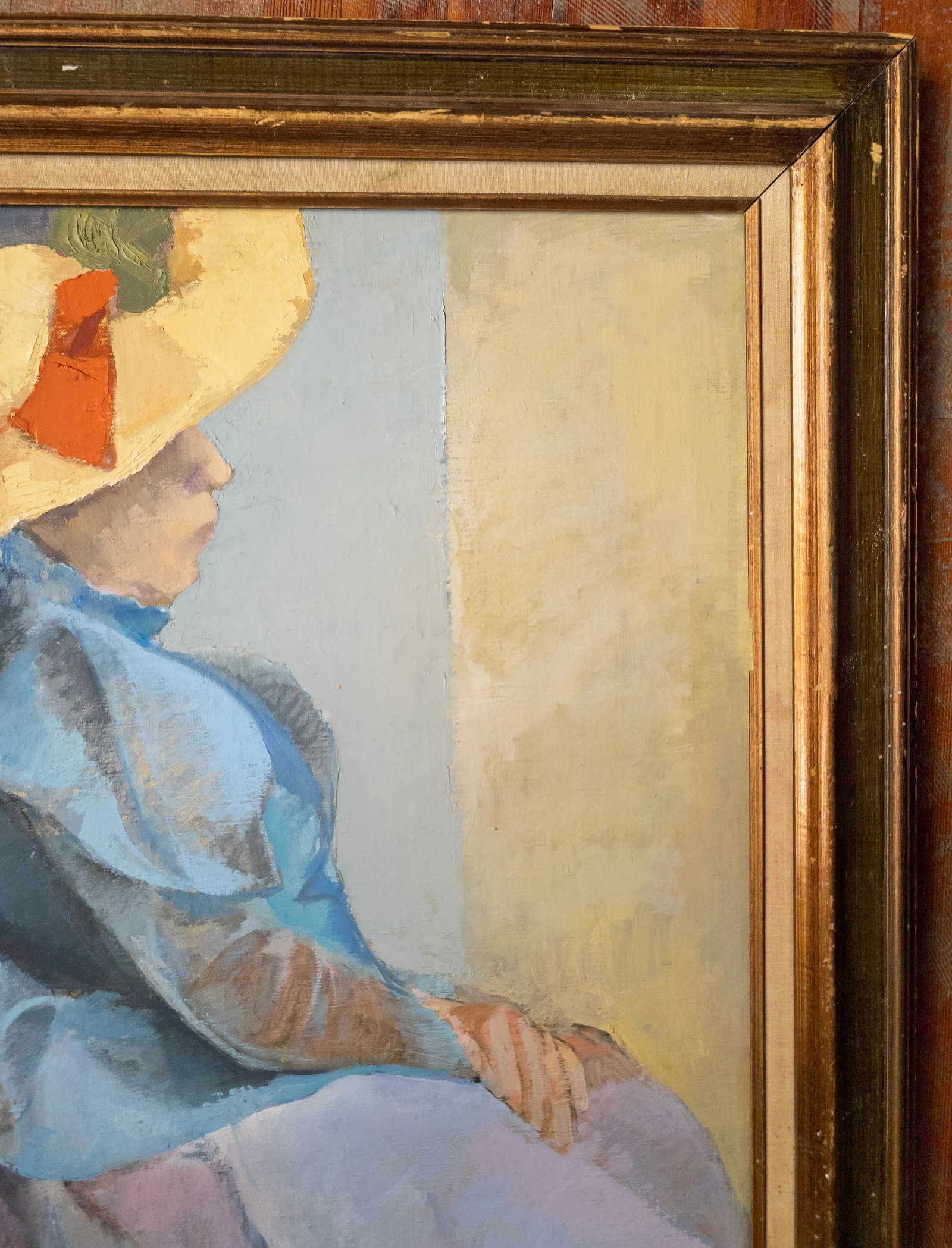 Mid-Century Modern American Impressionist Cubist Portrait of a Lady - 4