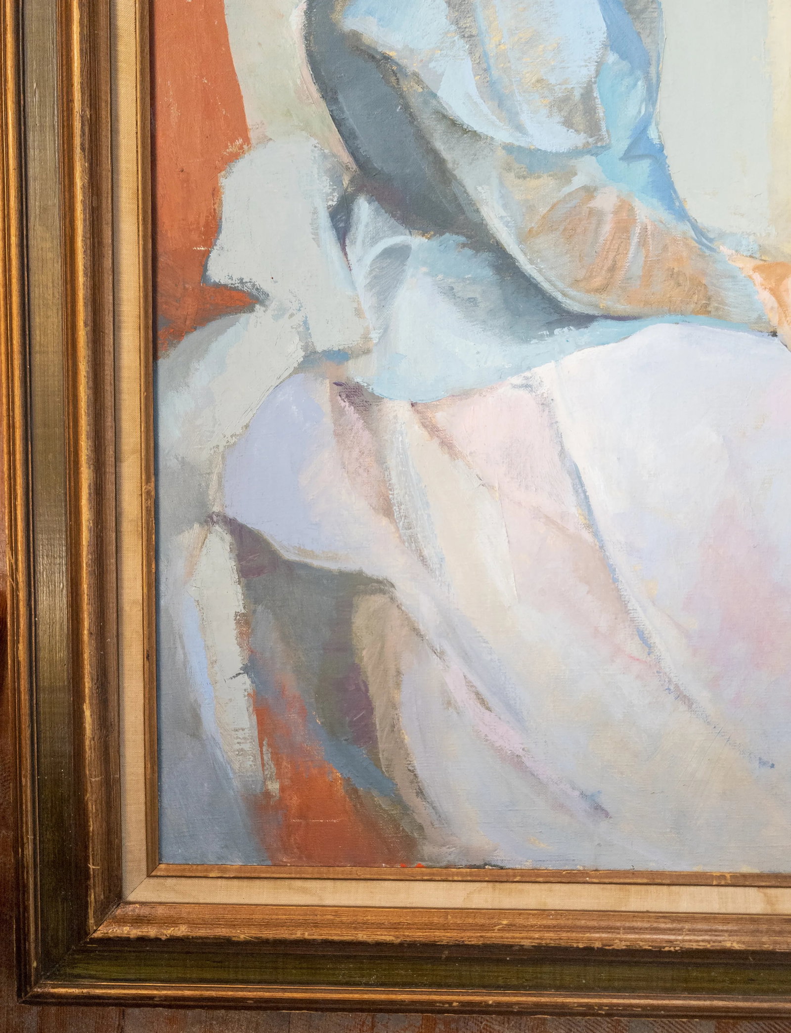 Mid-Century Modern American Impressionist Cubist Portrait of a Lady - 6