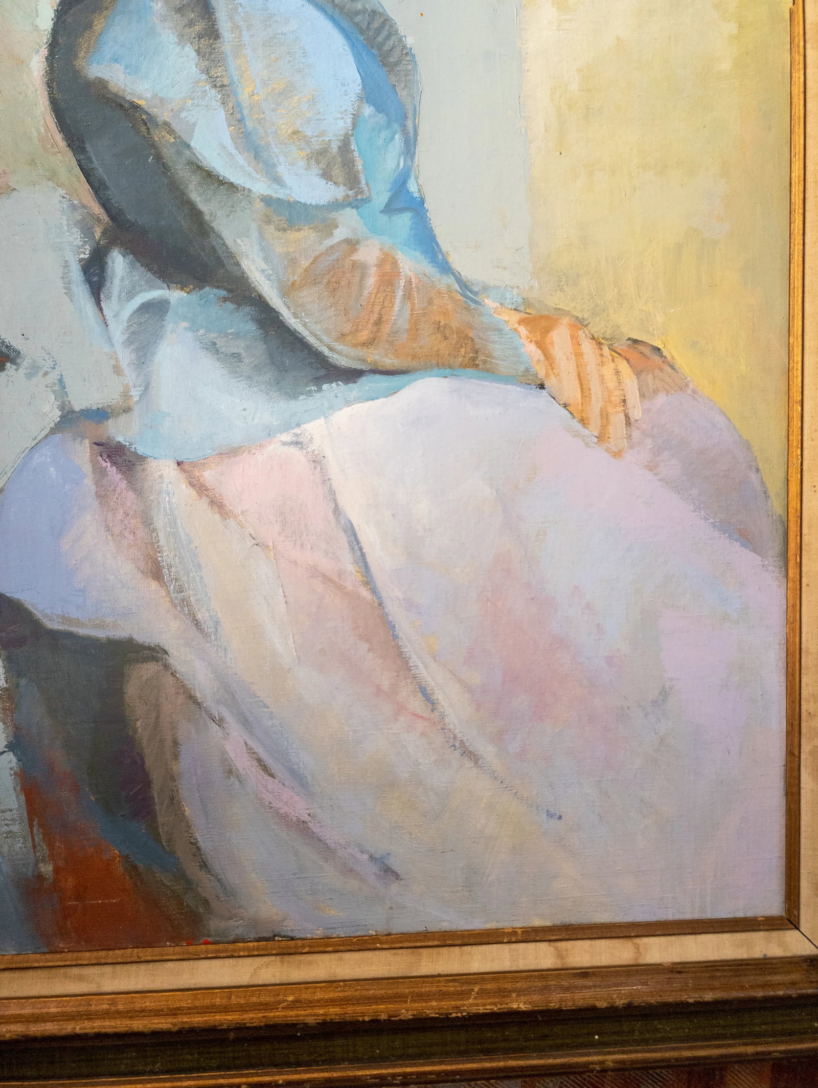 Mid-Century Modern American Impressionist Cubist Portrait of a Lady - 8