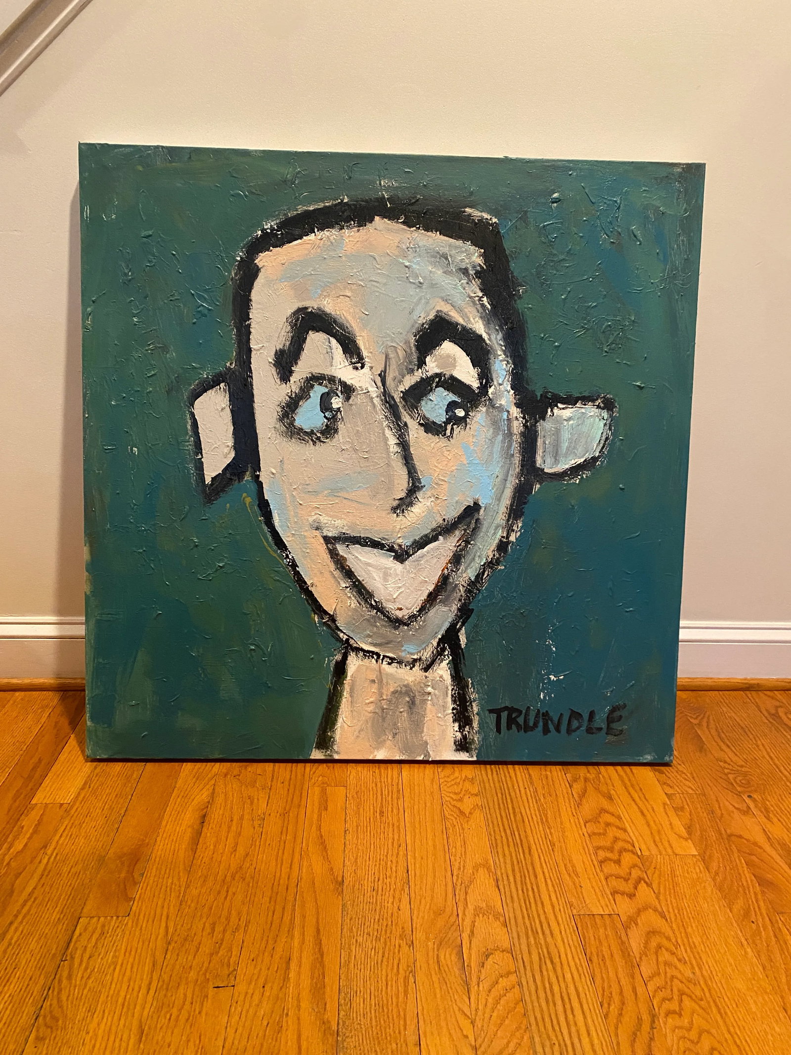 Sarah Trundle, Abstract Figure/ Portrait Painting, "Sam I Am" - 6