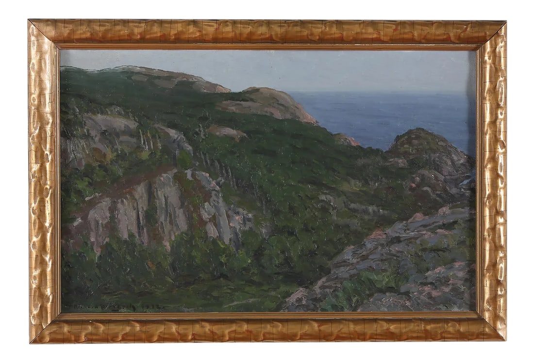 Gilt Wood Framed Oil / Canvas Painting .: Gilt wood framed oil on canvas painting . The painting is in good condition with minor wear consistent with age / use . Minor losses to the frame . Painting is about 26" long X 17" wide . Frame is 30.