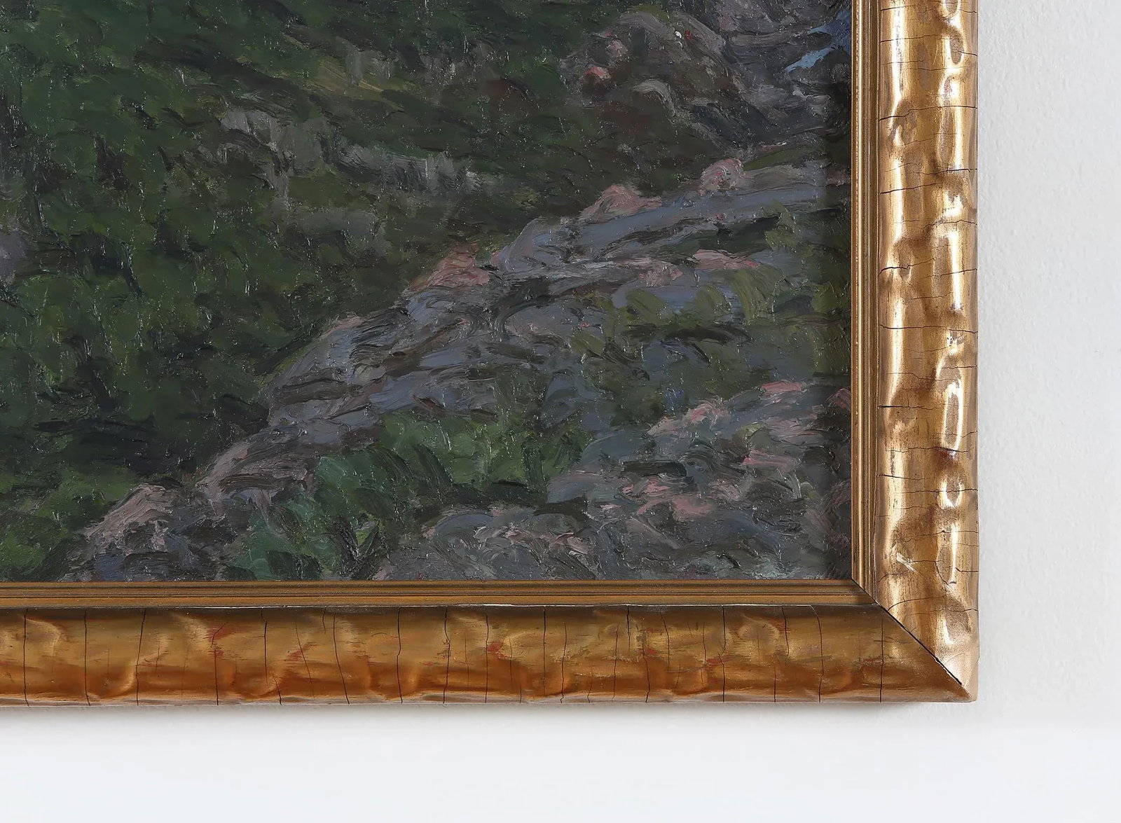 Gilt Wood Framed Oil / Canvas Painting . - 4