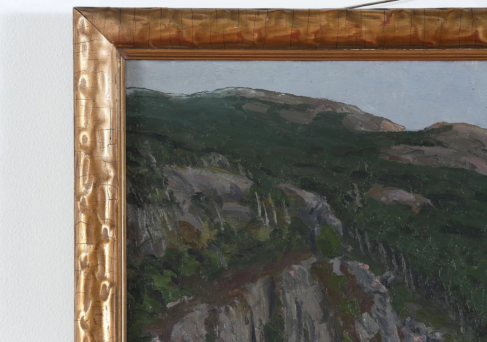 Gilt Wood Framed Oil / Canvas Painting . - 5