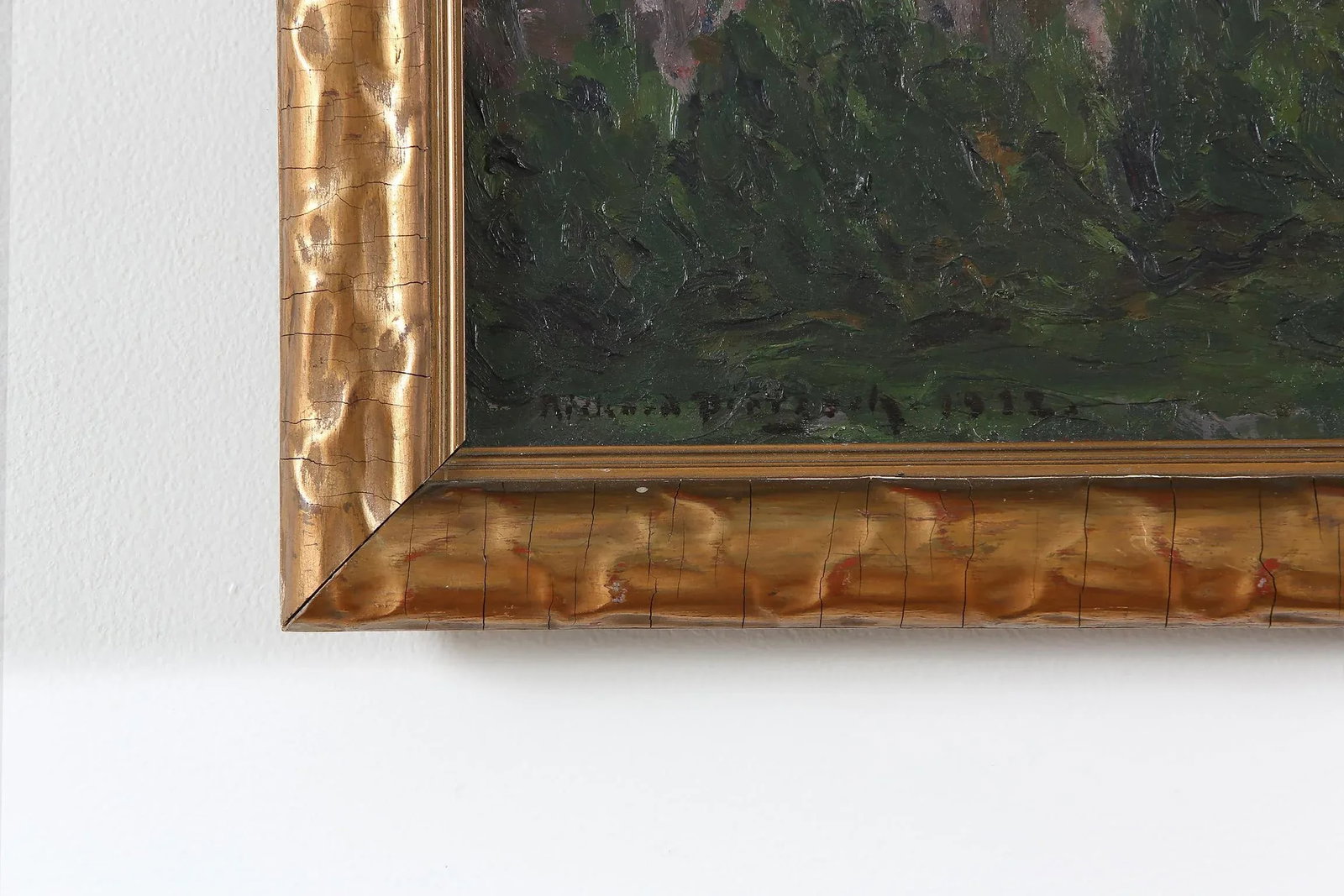 Gilt Wood Framed Oil / Canvas Painting . - 6