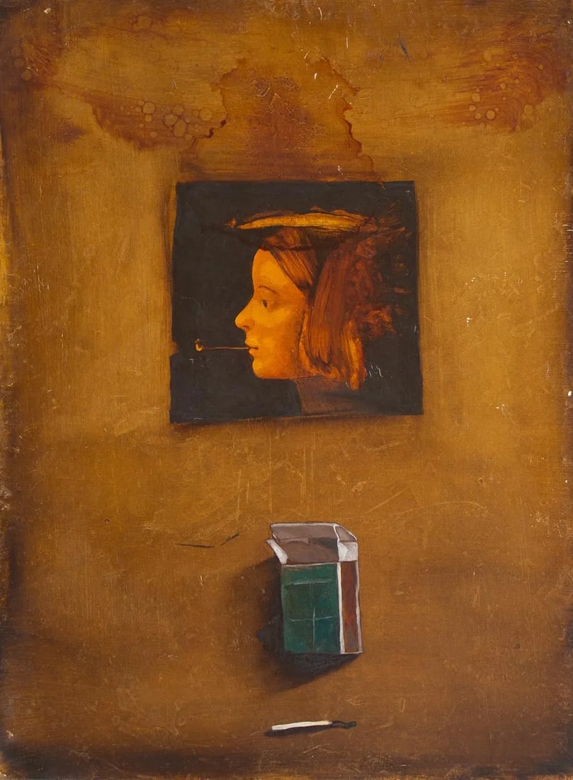 Trompe L'Oeil Oil on Canvas Painting by Yacov Feldman - 2