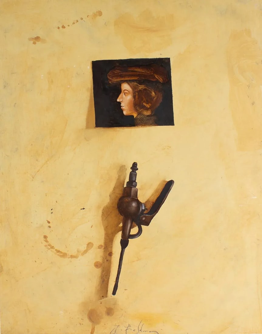 Trompe L'Oeil Oil on Canvas Painting by Yacov Feldman - 2