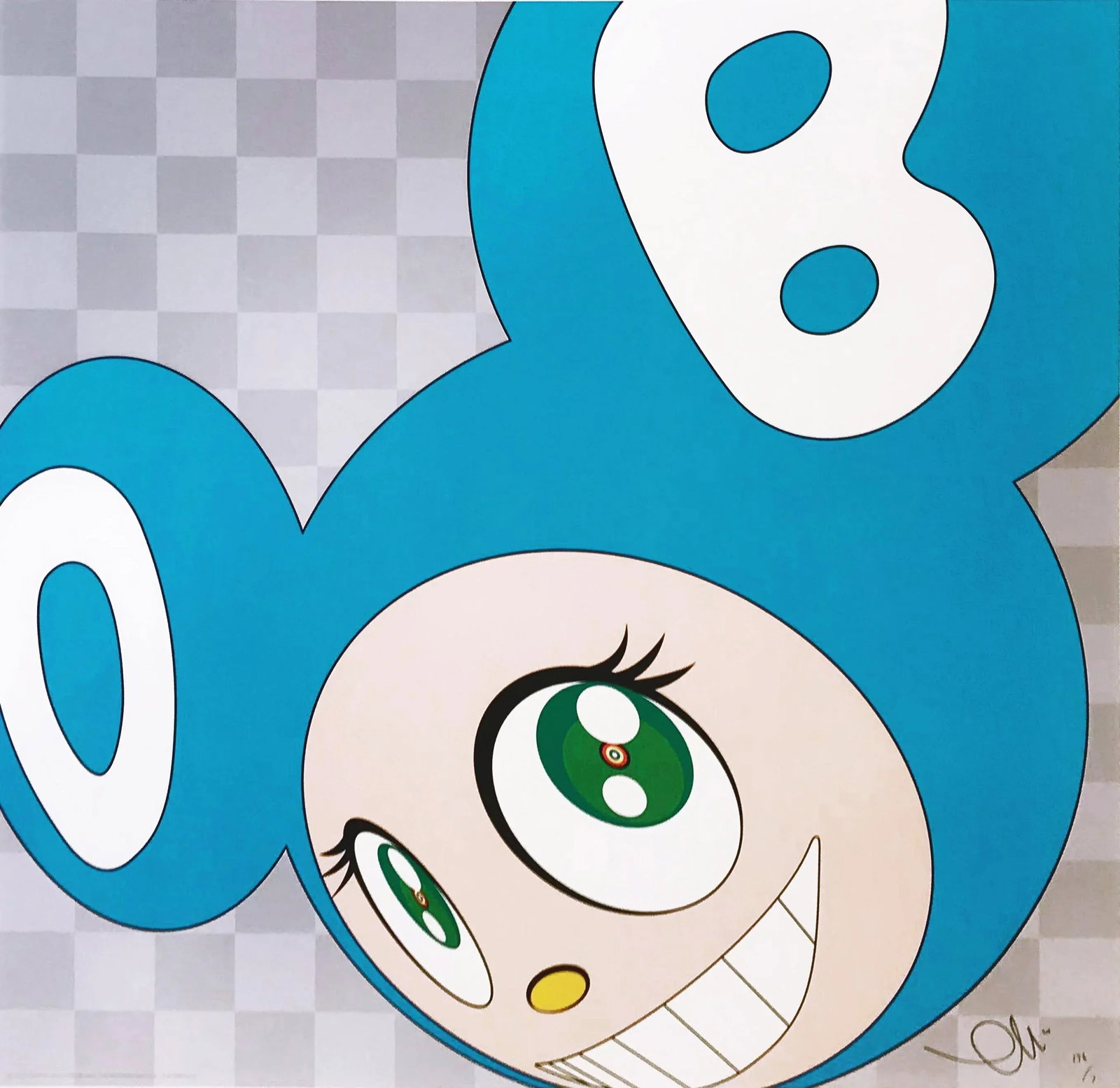 Takashi Murakami and Then. . . (Aqua Blue), Hand Signed Lithograph 2011 - 2
