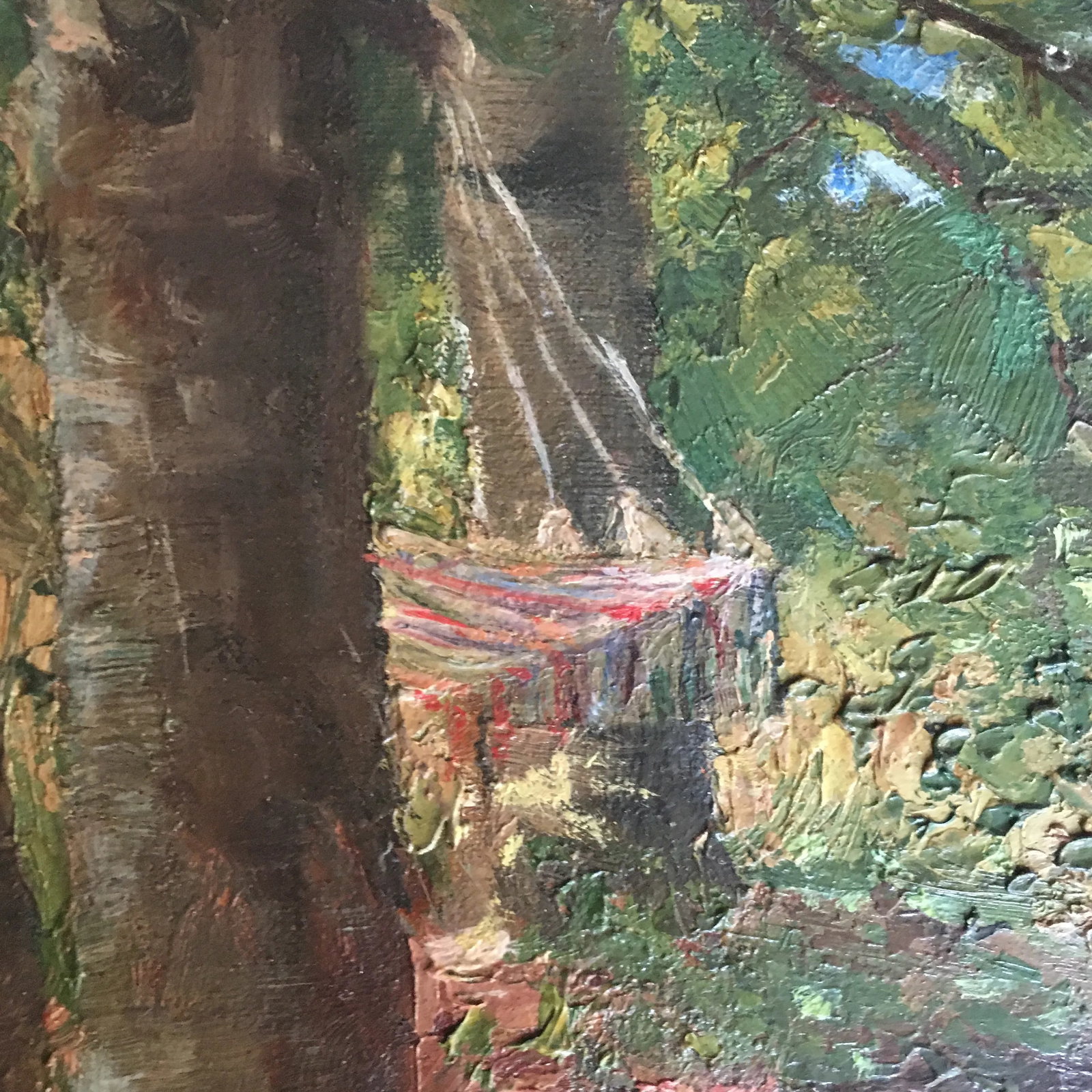Hammock Between the Trees, by Listed Artist M. E. Evans - 10