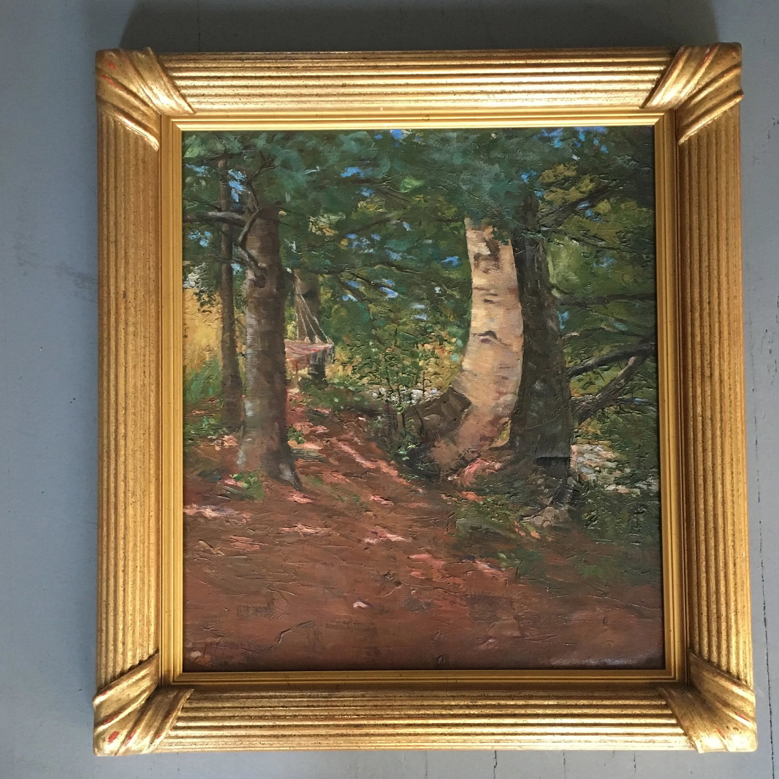Hammock Between the Trees, by Listed Artist M. E. Evans - 13