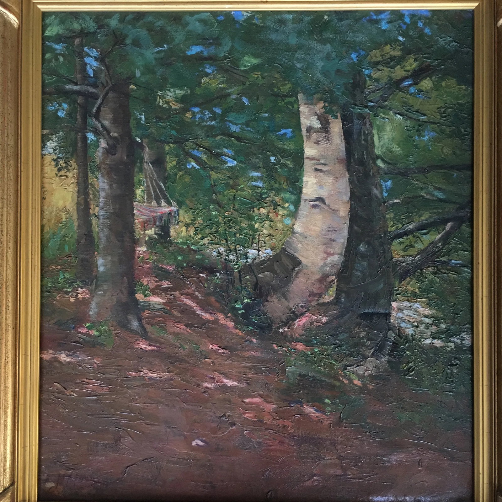 Hammock Between the Trees, by Listed Artist M. E. Evans - 2