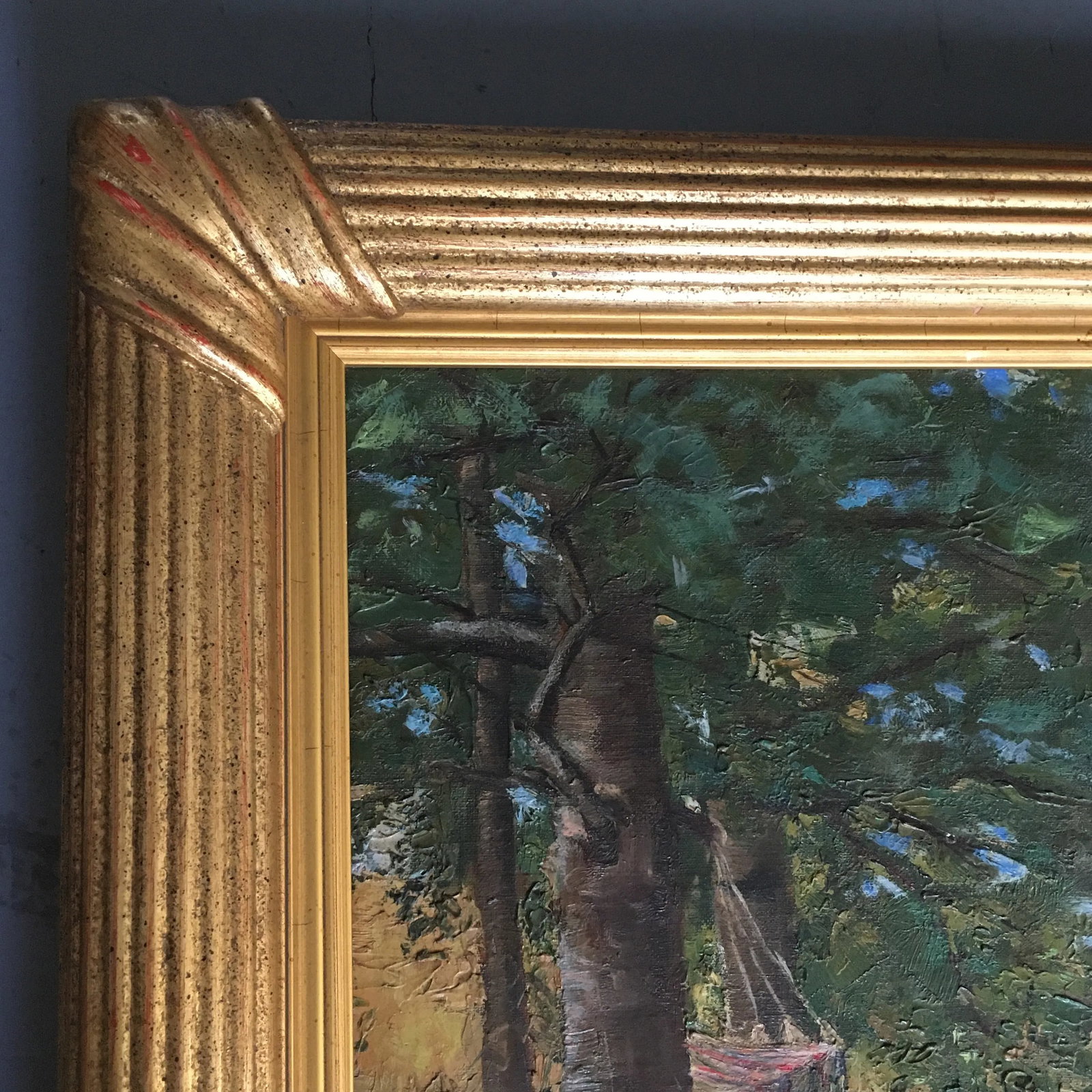 Hammock Between the Trees, by Listed Artist M. E. Evans - 7