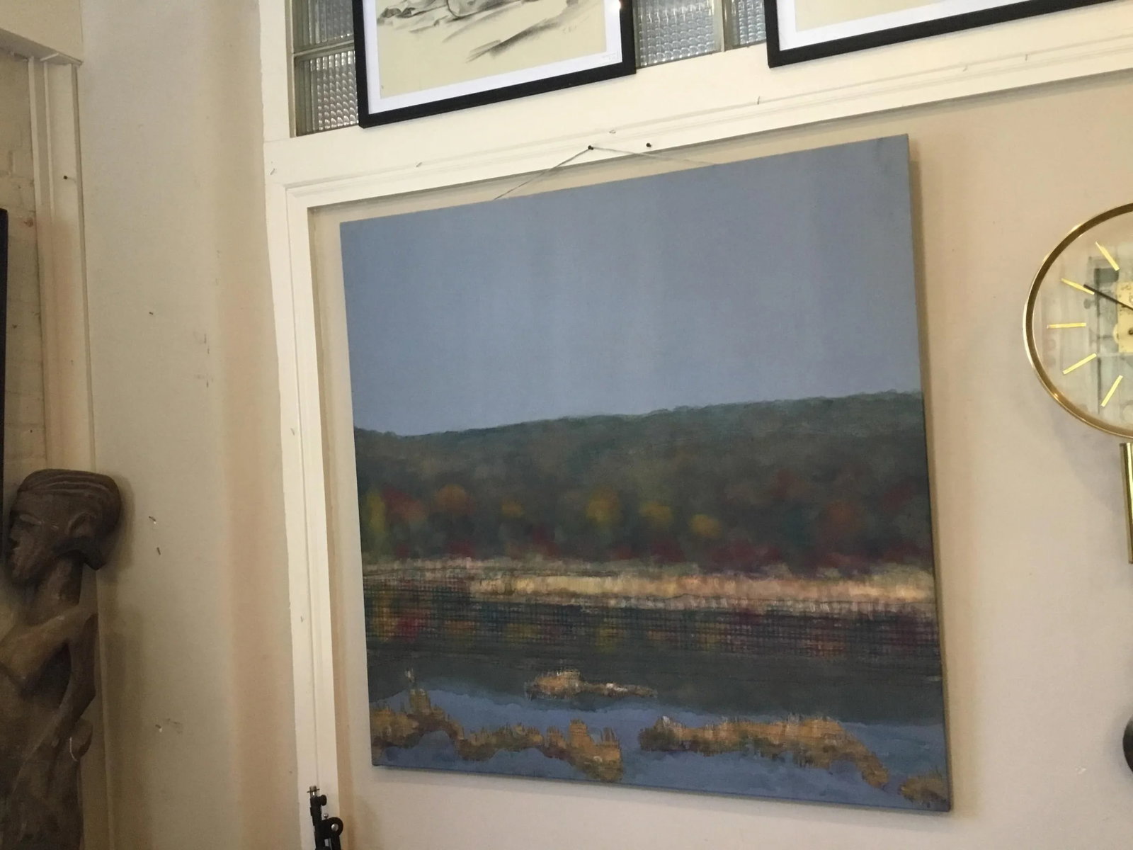 "combines Autumn Wetlands" Oil and Collage on Canvas Mounted on Board . - 10
