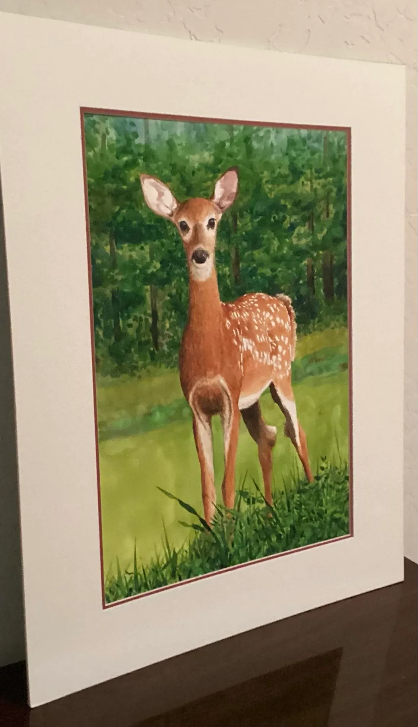Original Watercolor, by William Tockes." Little Bambino", Signed by artist - 3