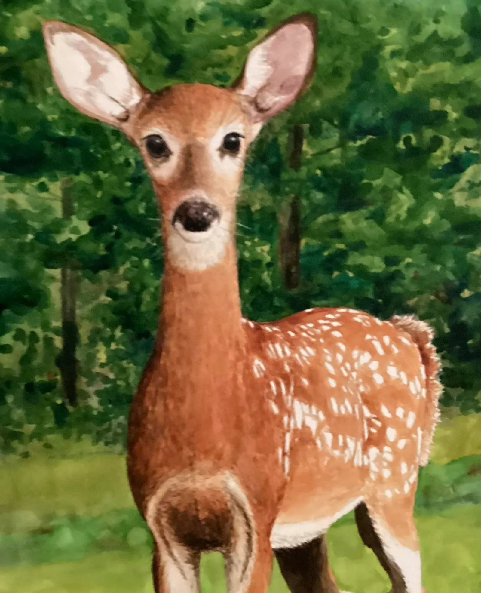 Original Watercolor, by William Tockes." Little Bambino", Signed by artist - 5