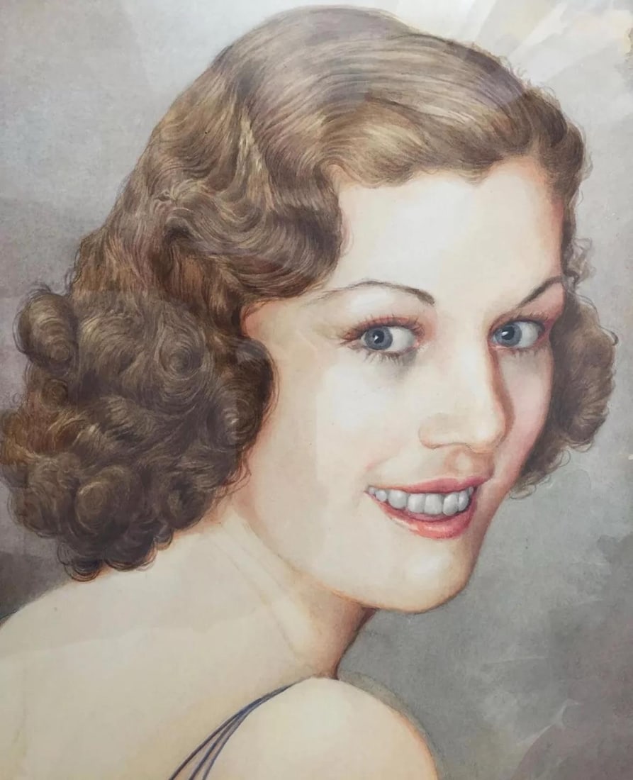1938 Louis Leo Framed Portrait of a Beautiful Woman - 2
