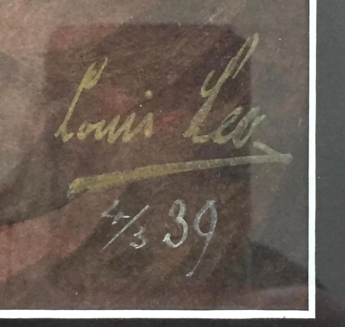 1938 Louis Leo Framed Portrait of a Beautiful Woman - 4