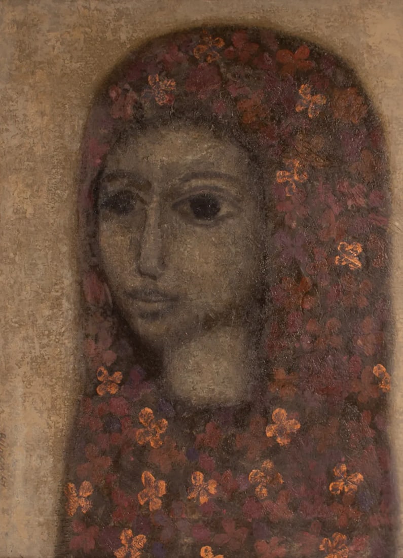 1967 Oil on Canvas Abstract Portrait by Albert Belasco - 2